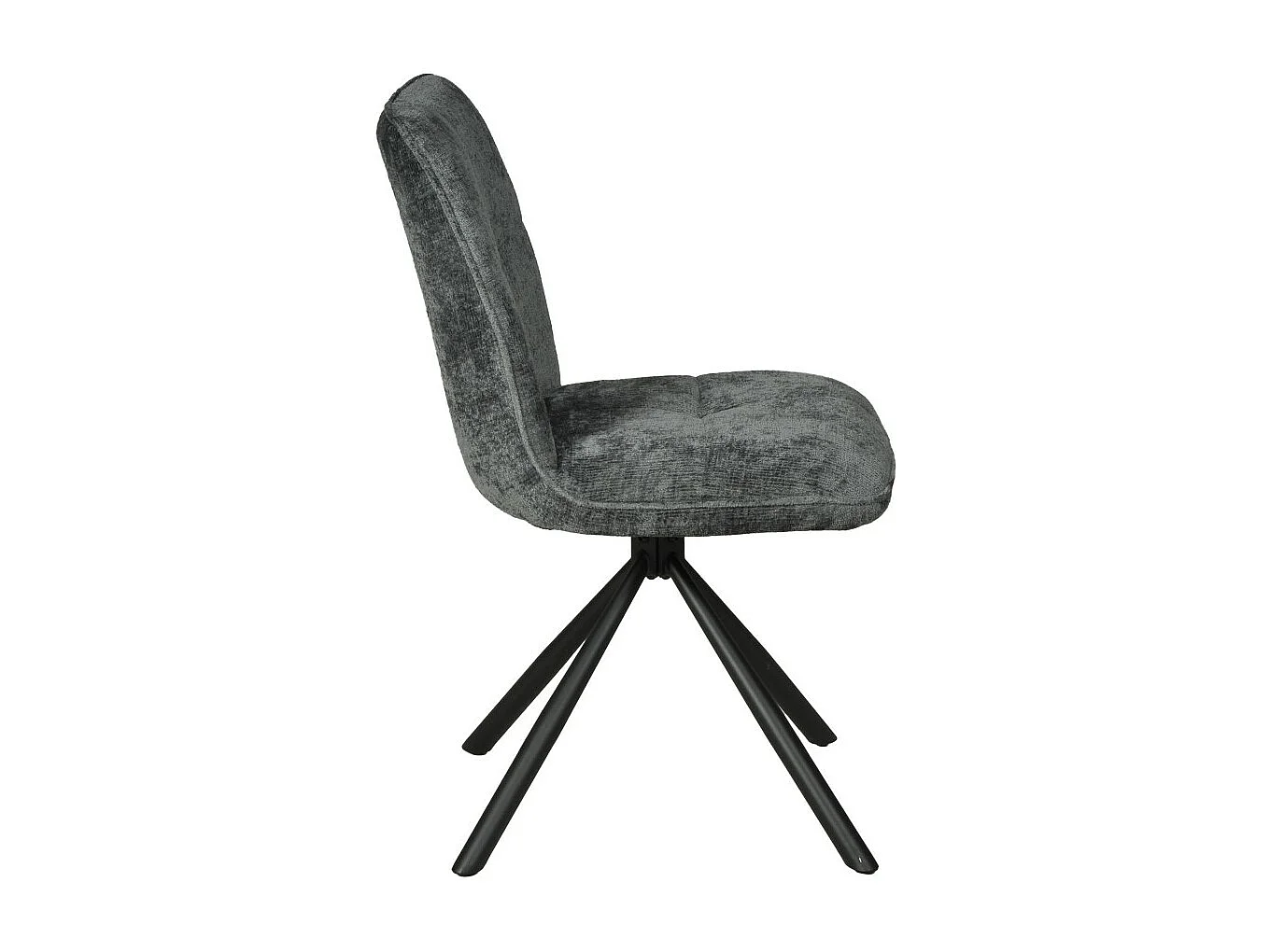 Chaise pivotante de salle à manger CORTINA / Gris foncé