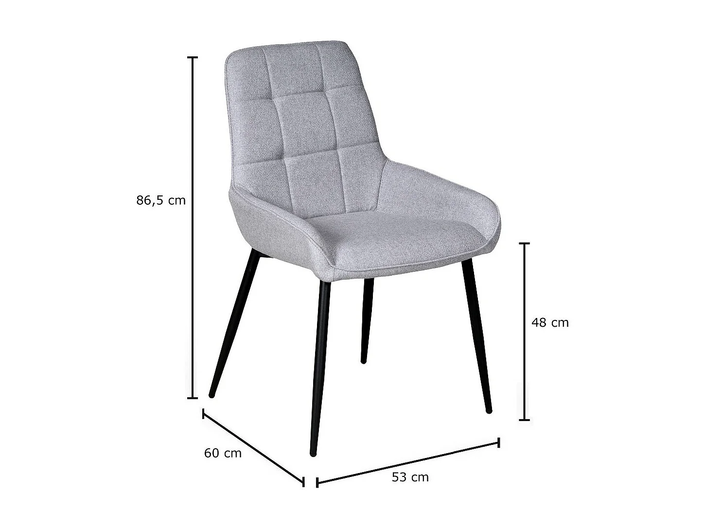 Chaise de salle à manger ARTY/ Gris clair