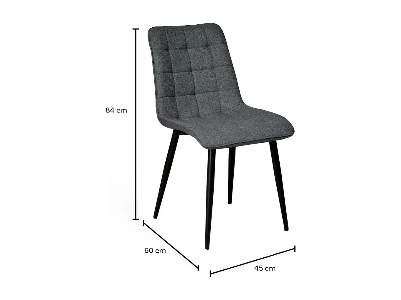 Chaise de salle à manger MUSE/ Gris foncé