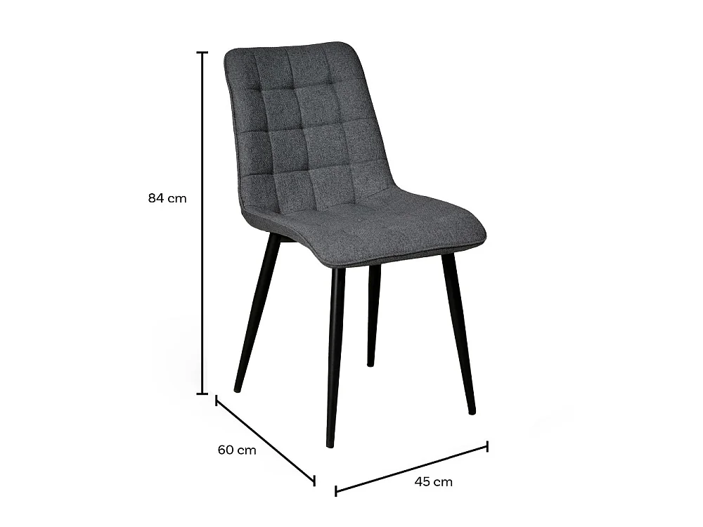 Chaise de salle à manger MUSE/ Gris foncé
