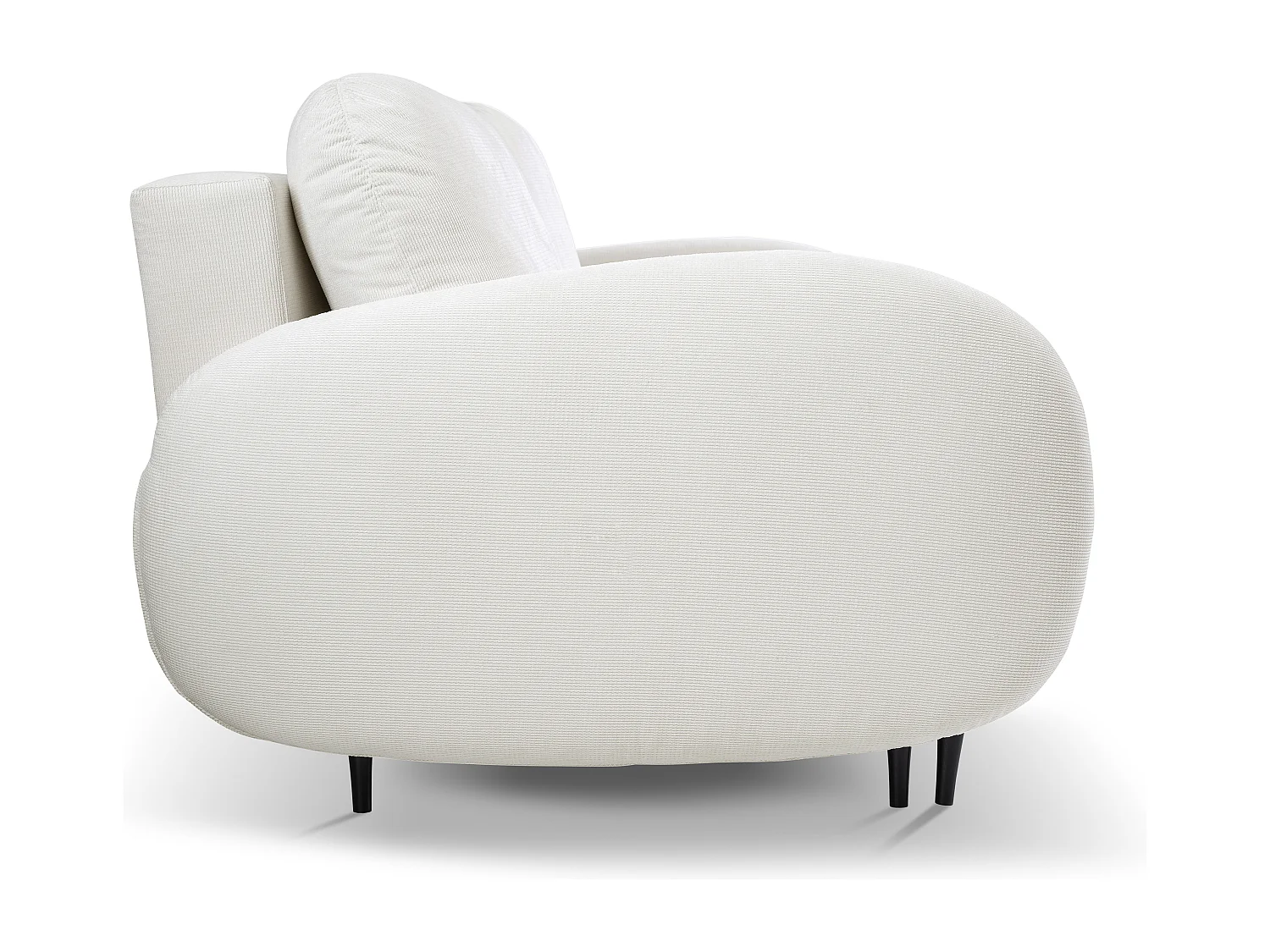 Sofa SOFT 2-osobowa, funkcja spania, pojemnik na pościel, 2 poduszki, styl nowoczesny, 232x95x109 cm, kolor: BIAŁY