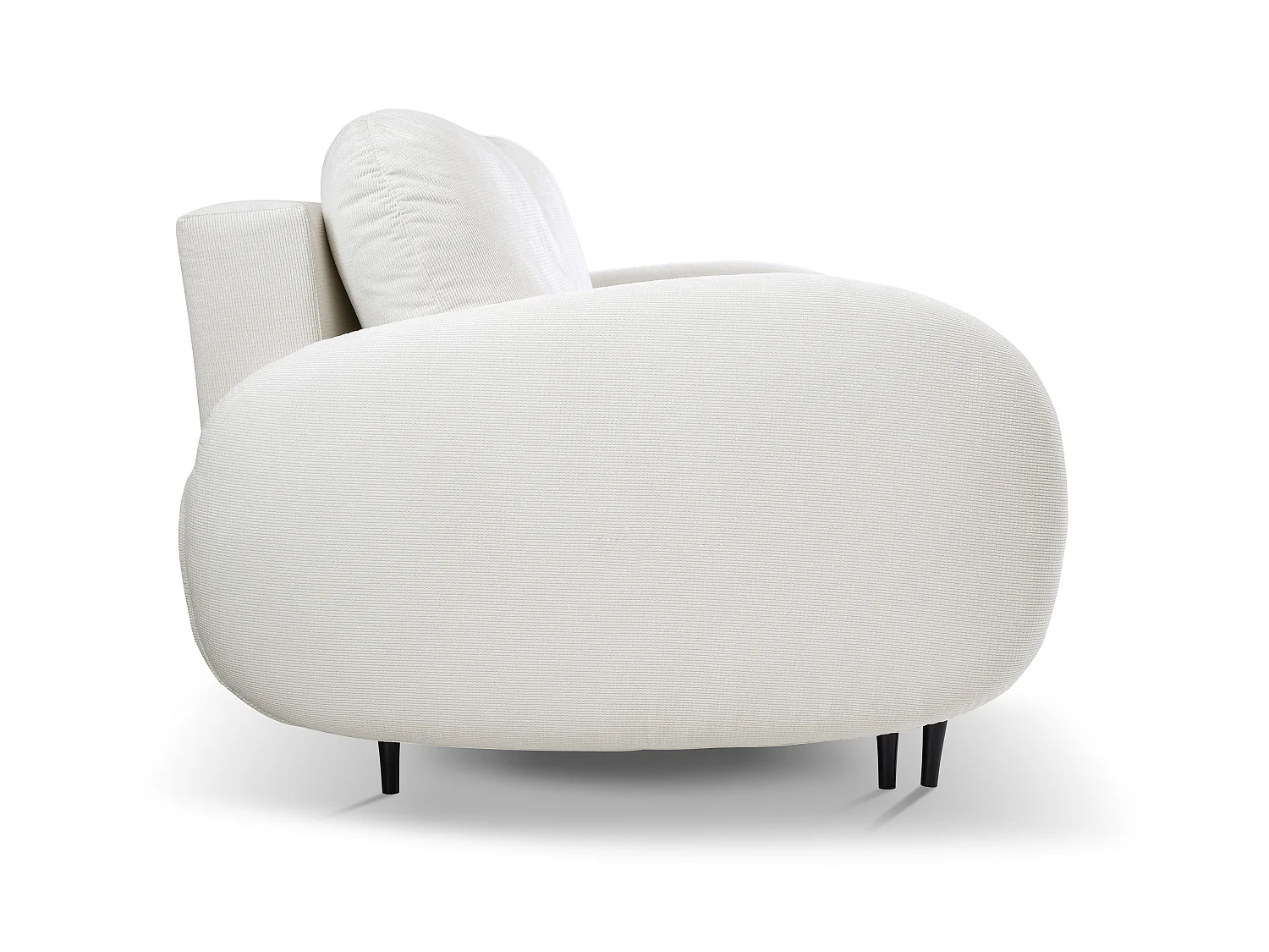 2-zitsbank SOFT – Slaapfunctie, opbergruimte, 2 kussens, modern design, 232x95x109 cm, kleur: WIT