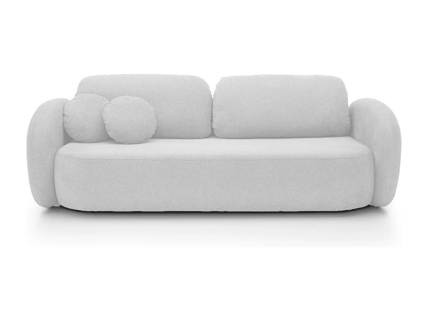 Sofa OLIO slaapbank met opbergdoos, decoratieve kussens, opvouwfunctie, Scandinavisch ontwerp, kleur: ASHE