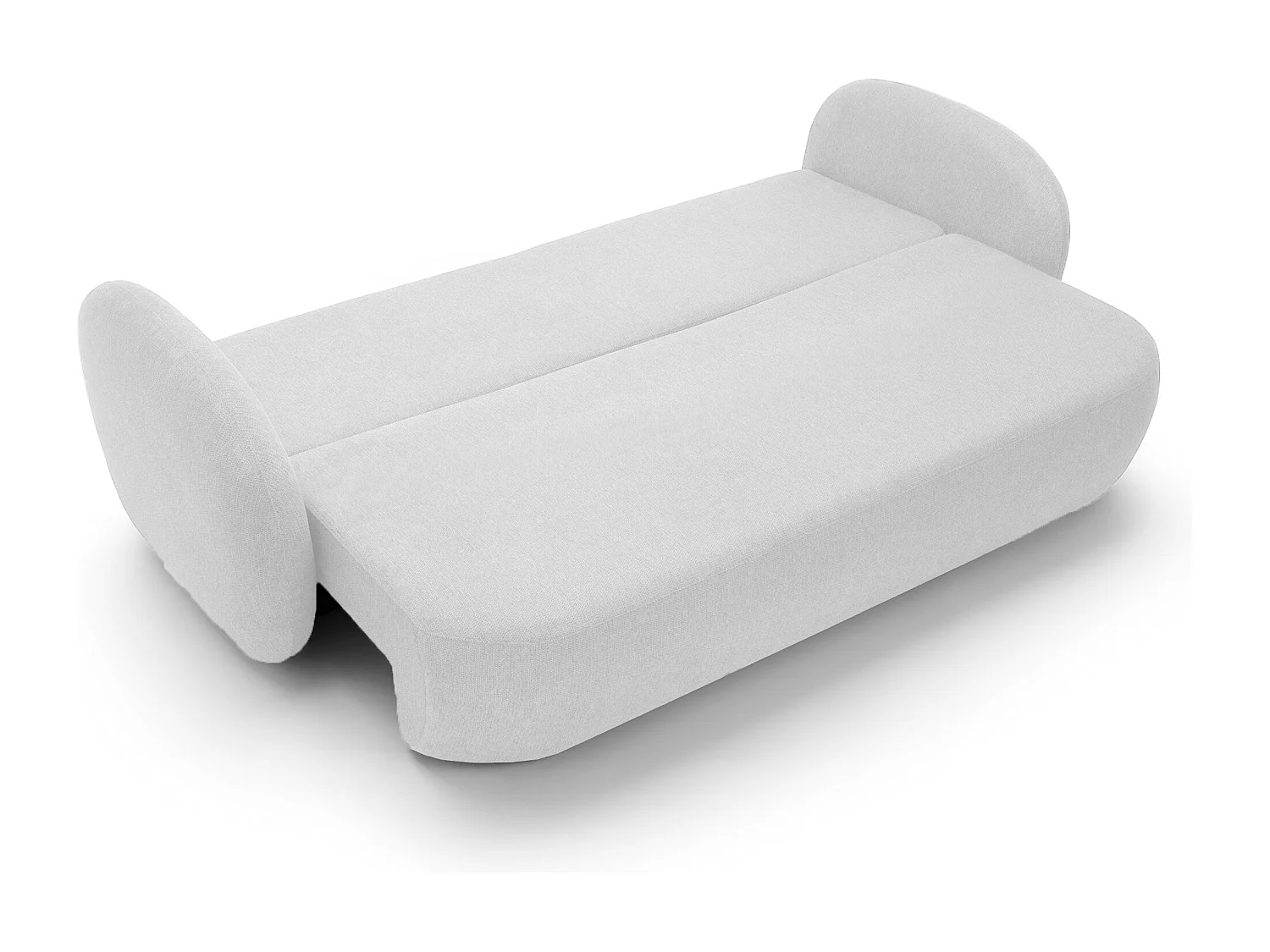 Sofa OLIO slaapbank met opbergdoos, decoratieve kussens, opvouwfunctie, Scandinavisch ontwerp, kleur: ASHE