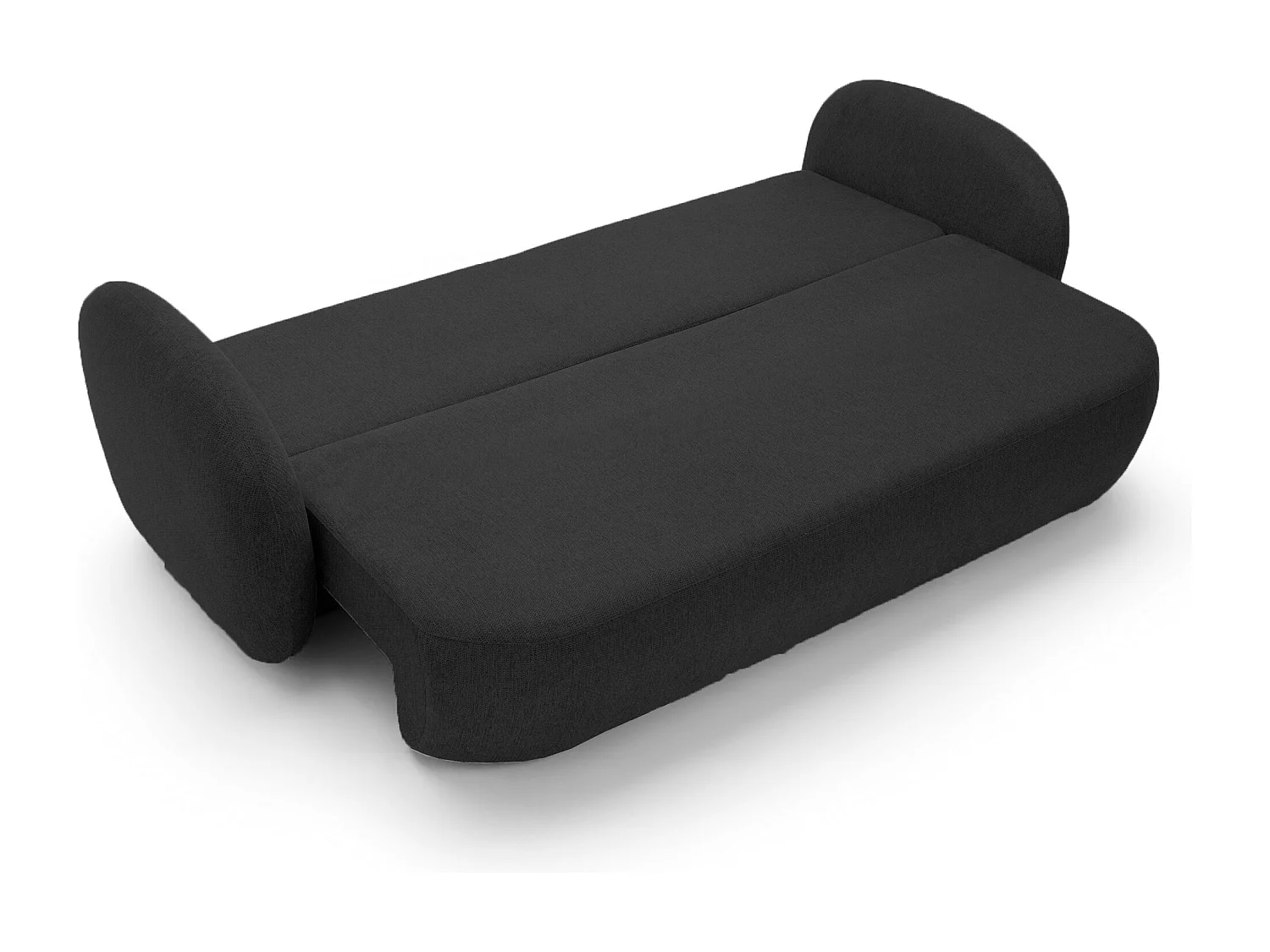 Sofa OLIO slaapbank met opbergdoos, decoratieve kussens, opvouwfunctie, Scandinavisch ontwerp, kleur: GRAFIT