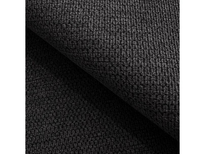 Canapé OLIO Convertible avec coffre, coussins décoratifs, fonction pliable, design scandinave, couchage 142x200 cm, pieds noirs, couleur GRAPHIITE