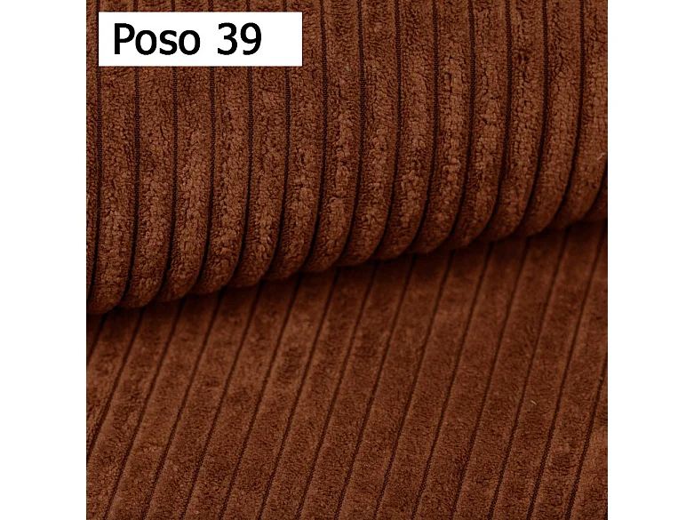 Canapé d'angle Kasjo avec fonction de couchage et coffre de rangement, tissu doux et élastique, côté droit, 245x90x83 cm, couleur : Marron