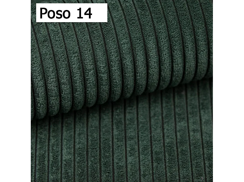 Hoekbank Kasjo met slaapfunctie, opbergruimte, zachte stof, flexibel, linkerkant, 245x90x83 cm, kleur: Zeegroen