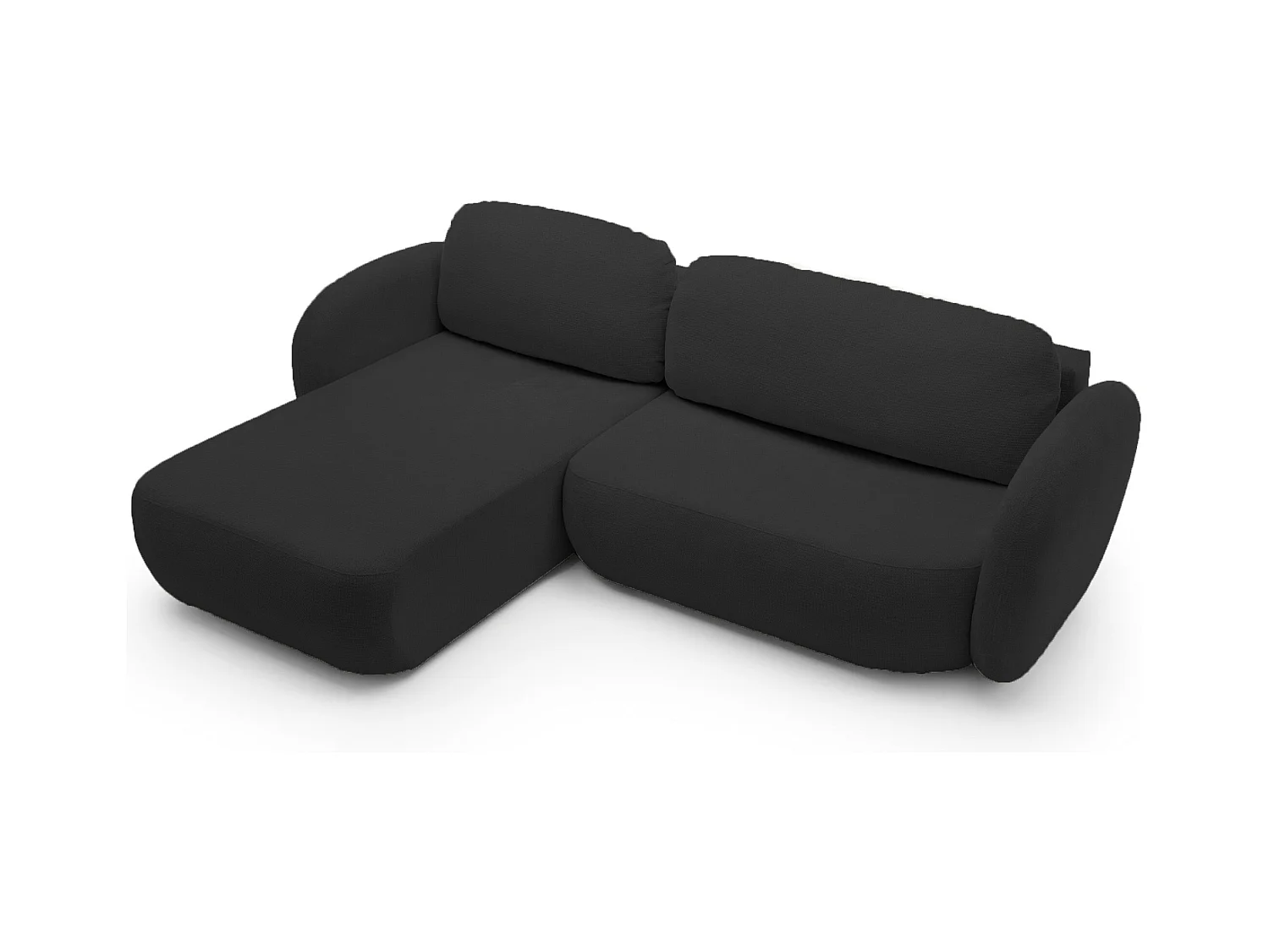 Canapé d'Angle OLIO L-Form avec Lit 138x210cm Coffre et Coussins Amovibles – Gauche 248x174x86cm GRIS