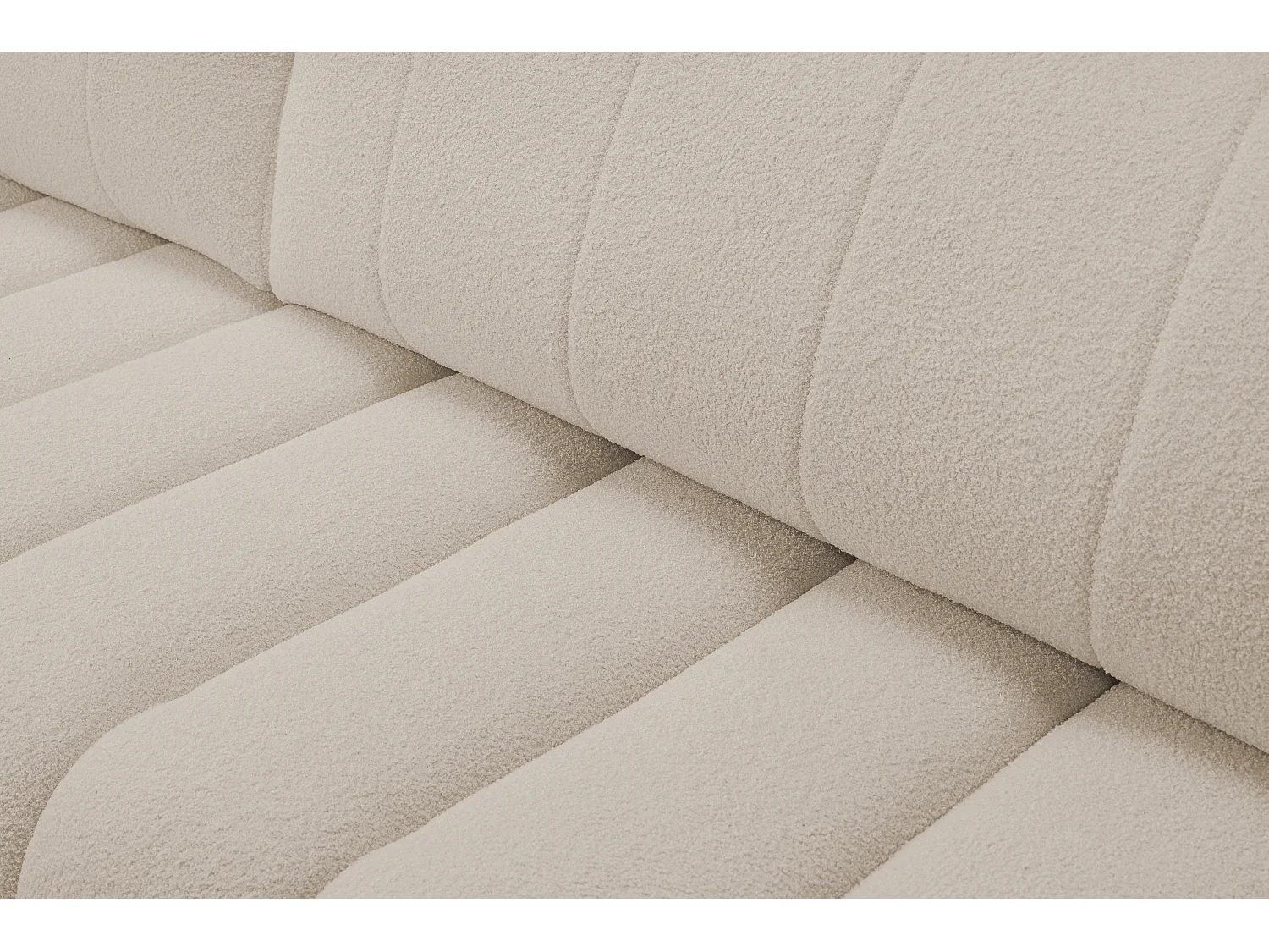 Couch mit Schlaffunktion und Bettkasten, komfortable Polsterung, Stoffbezug, Dekokissen, rechts, 276x88x176 cm, beige