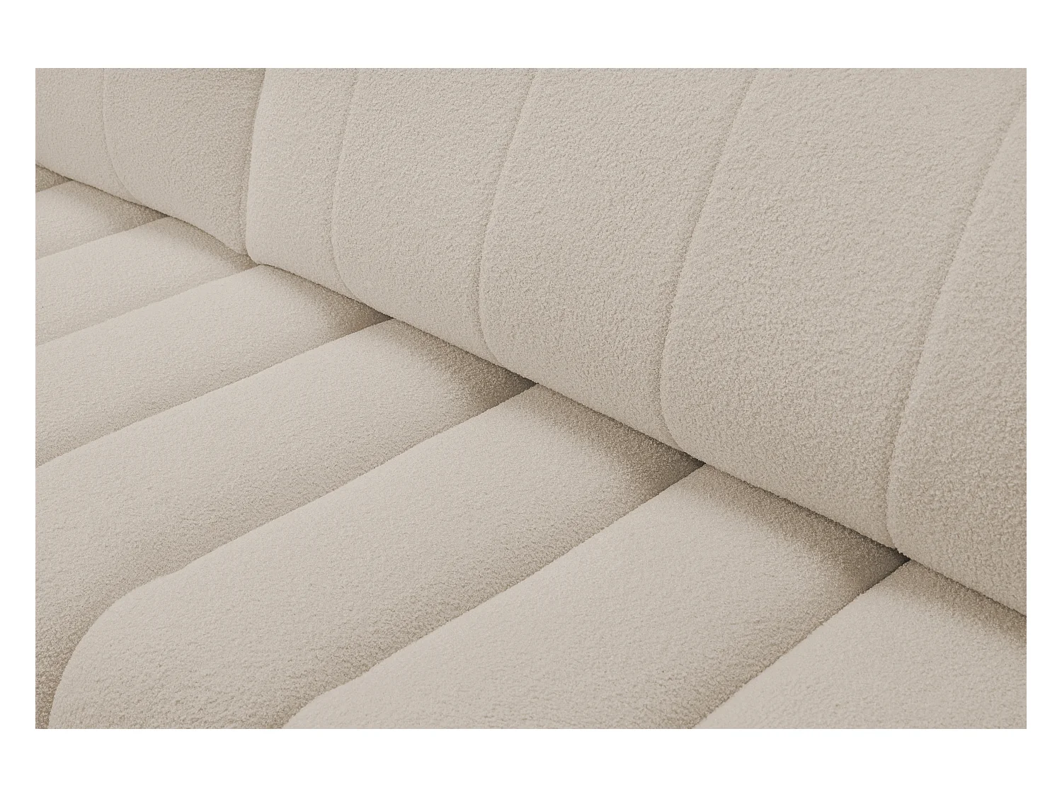 Canapé avec fonction lit et coffre de rangement, rembourrage confortable, tissu, coussins décoratifs, côté droit, 276x88x176 cm, beige