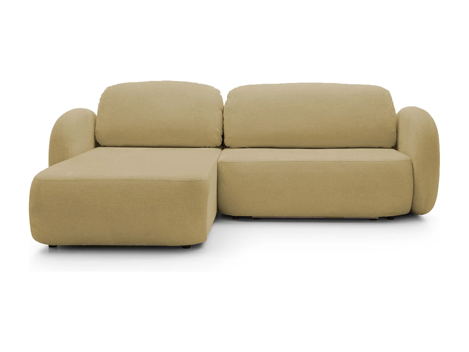 Canapé d'Angle OLIO L-Form avec Lit 138x210cm Coffre et Coussins Amovibles – Gauche 248x174x86cm OLIVE