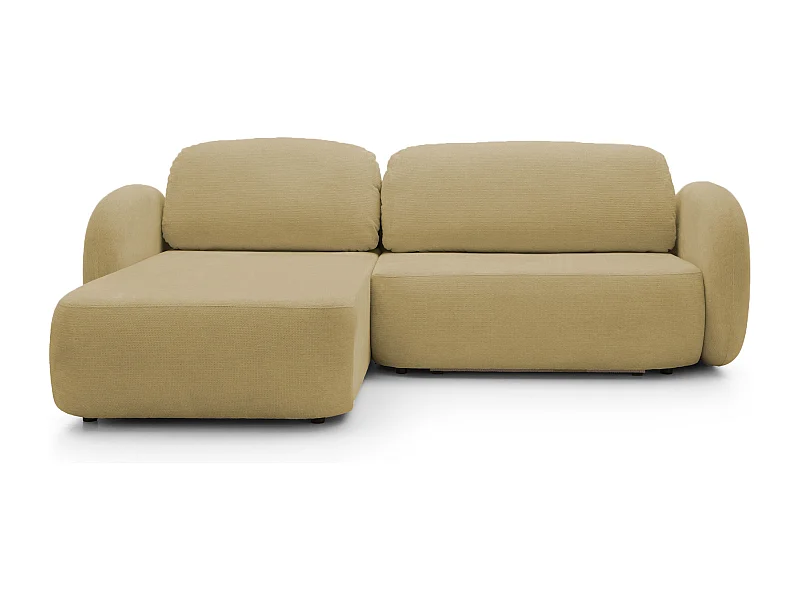 L-vormige hoekbank OLIO met slaapfunctie 138x210 cm, opbergbox en losse rugkussens – comfortabele slaapbank, links, 248x174x86 cm, OLIVE