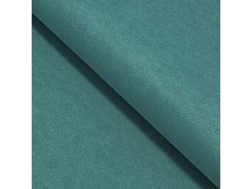 Canapé d'angle LAREN convertible, coffre de rangement, pieds en plastique, côté droit, TURQUOISE, 251x251x85 cm