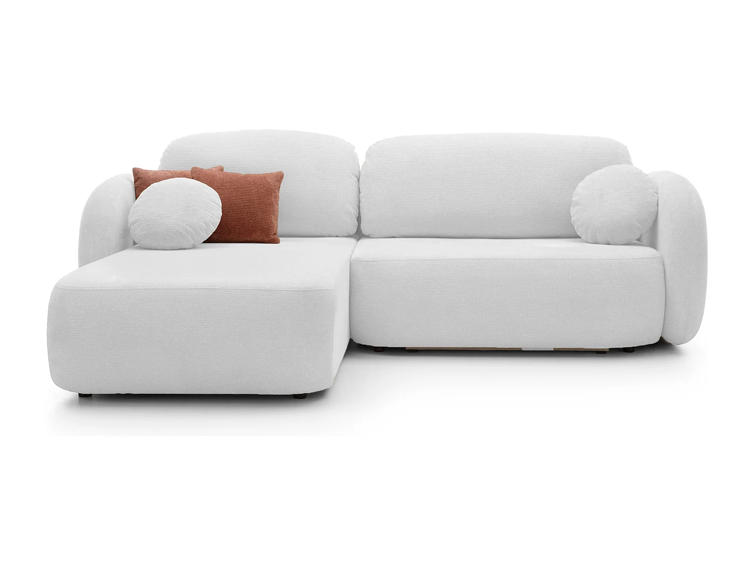 Canapé d'Angle OLIO L-Form avec Lit 138x210cm Coffre et Coussins Amovibles – Gauche 248x174x86cm ASHE