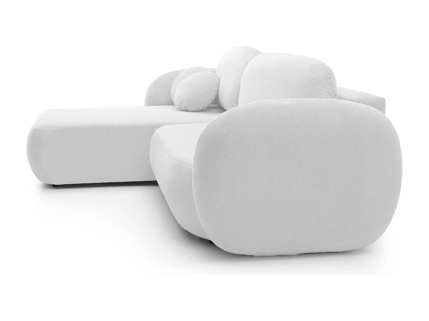 Canapé d'Angle OLIO L-Form avec Lit 138x210cm Coffre et Coussins Amovibles – Gauche 248x174x86cm ASHE