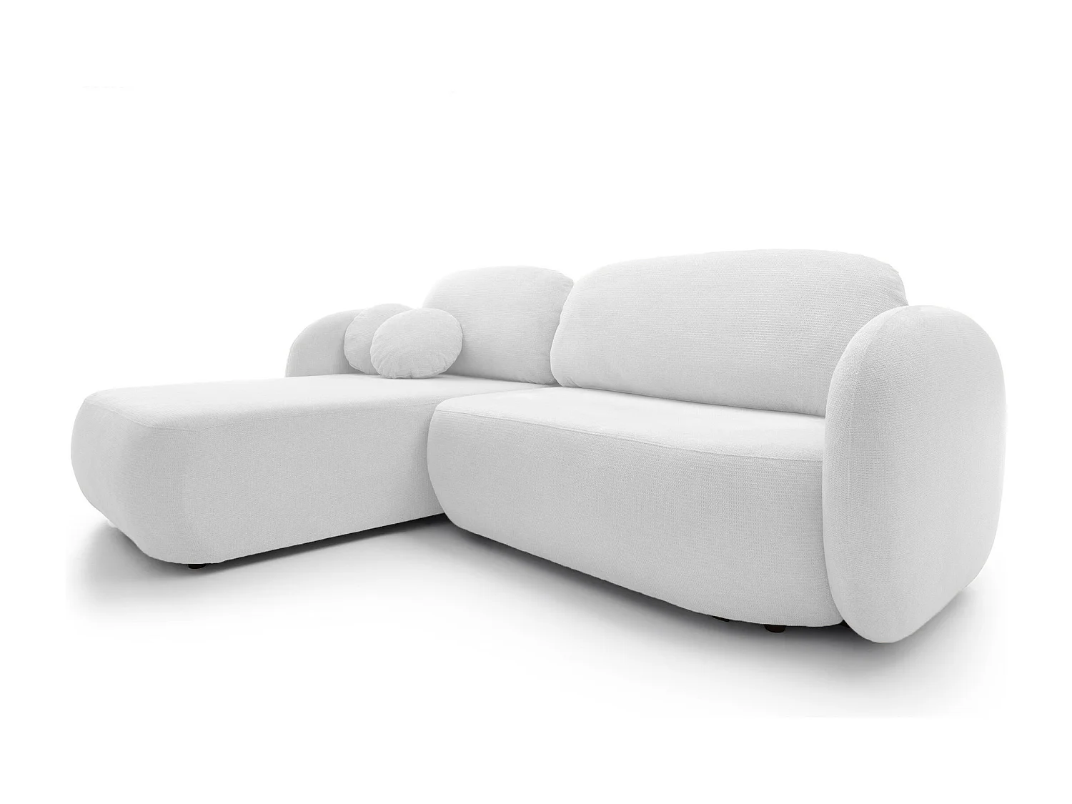 Canapé d'Angle OLIO L-Form avec Lit 138x210cm Coffre et Coussins Amovibles – Gauche 248x174x86cm ASHE