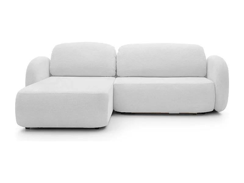 L-vormige hoekbank OLIO met slaapfunctie 138x210 cm, opbergbox en losse rugkussens – comfortabele slaapbank, links, 248x174x86 cm, ASHE