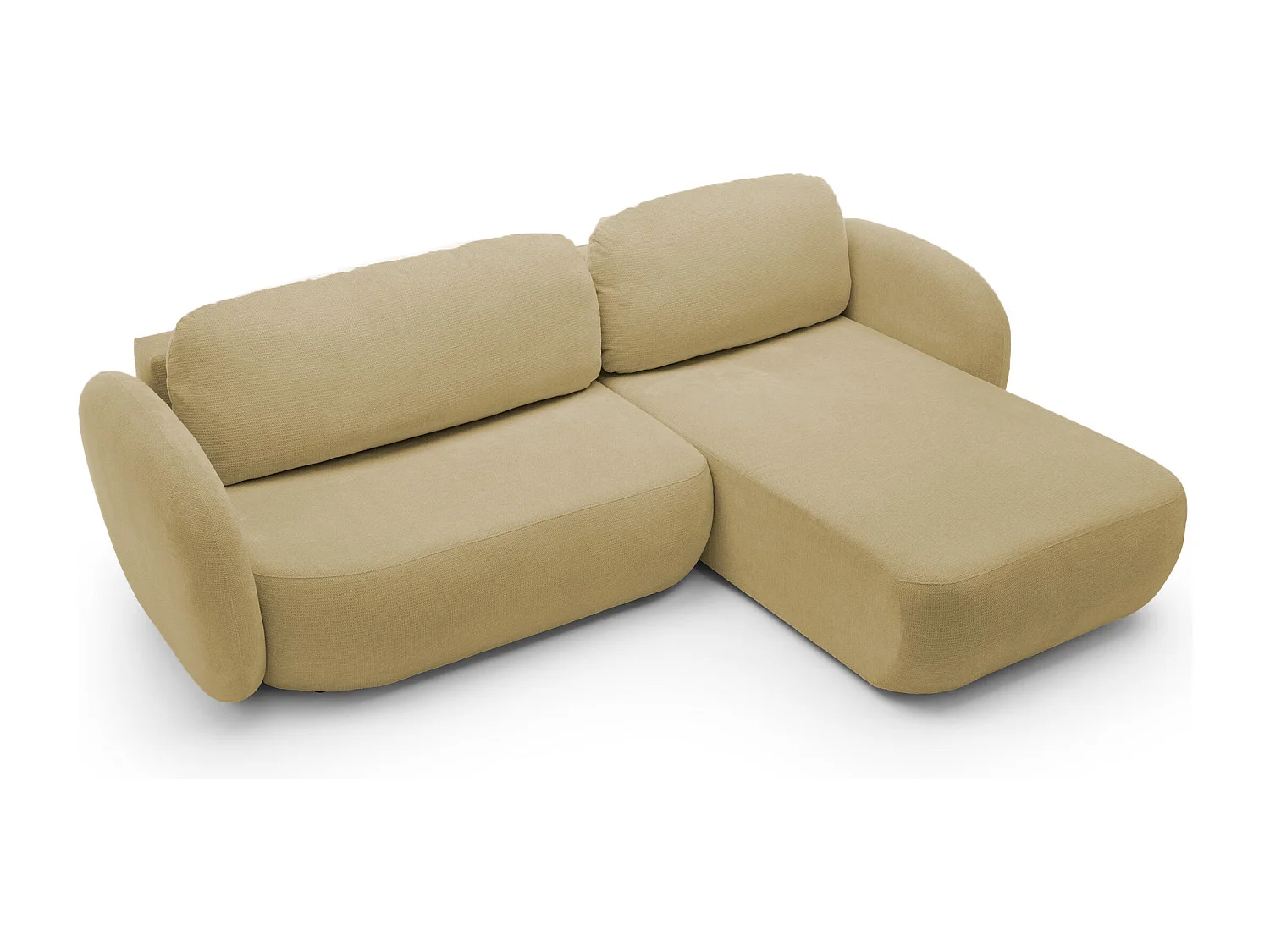 Hoekbank OLIO L-Form met Bed 138x210cm Lade en Verwijderbare Kussens – Rechts 248x174x86cm OLIJF