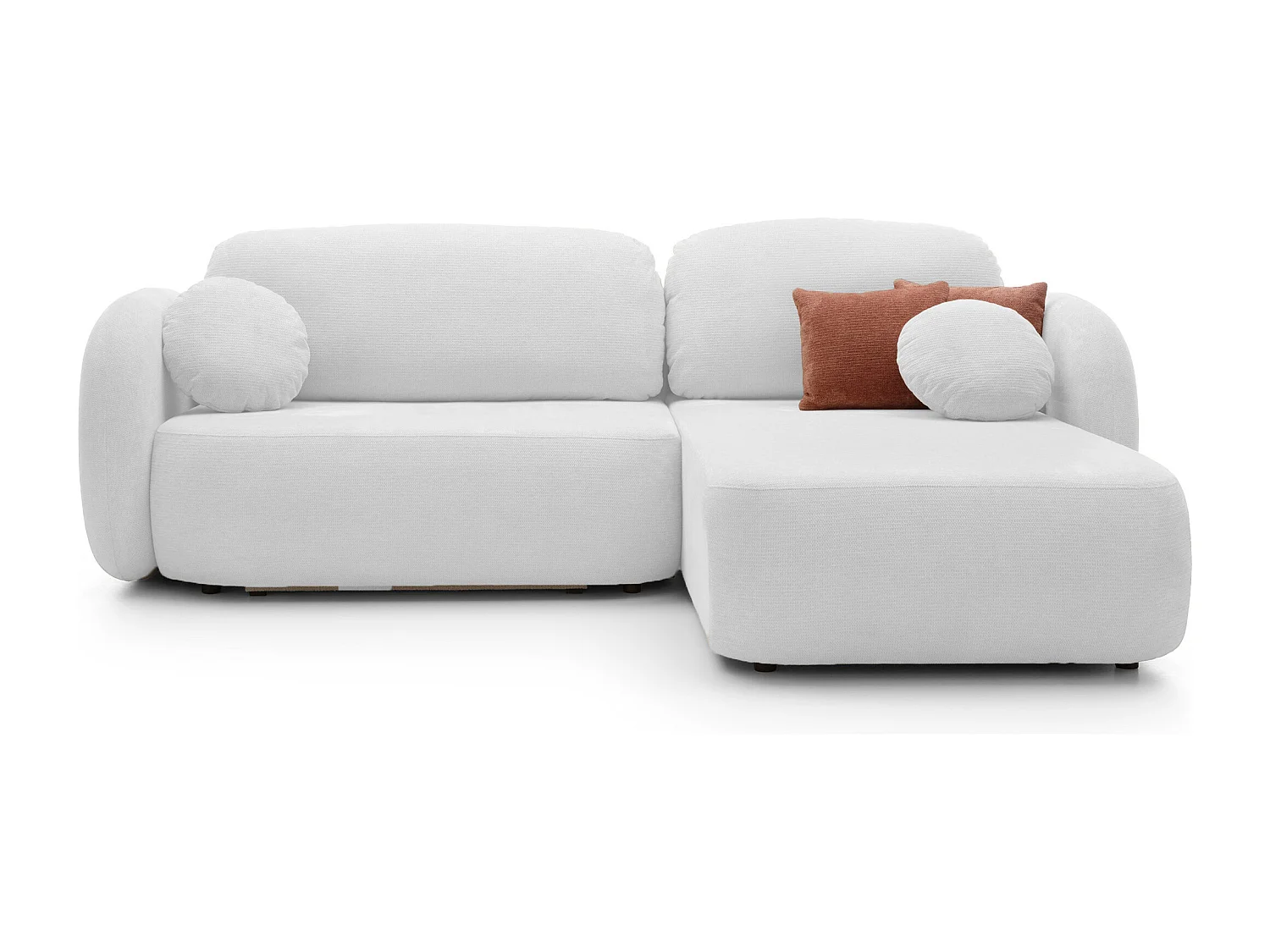 Hoekbank OLIO L-Form met Bed 138x210cm Lade en Verwijderbare Kussens – Rechts 248x174x86cm ASHE