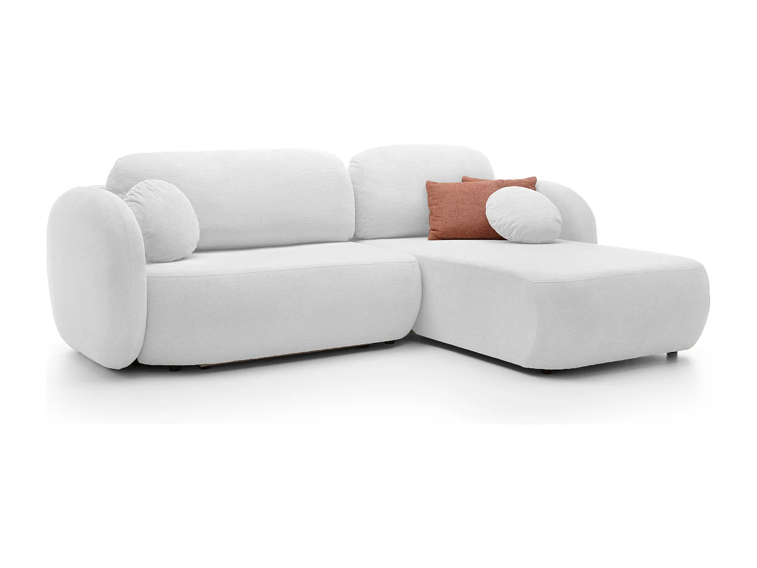 Hoekbank OLIO L-Form met Bed 138x210cm Lade en Verwijderbare Kussens – Rechts 248x174x86cm ASHE