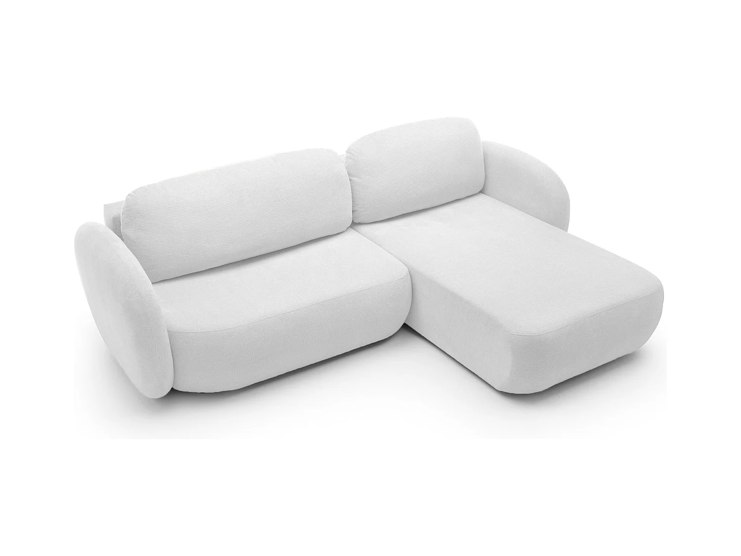 Canapé d'Angle OLIO L-Form avec Lit 138x210cm Coffre et Coussins Amovibles – Droite 248x174x86cm ASHE