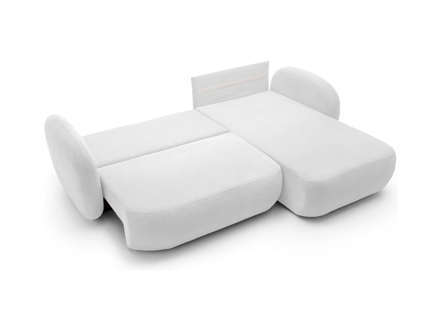 Canapé d'Angle OLIO L-Form avec Lit 138x210cm Coffre et Coussins Amovibles – Droite 248x174x86cm ASHE