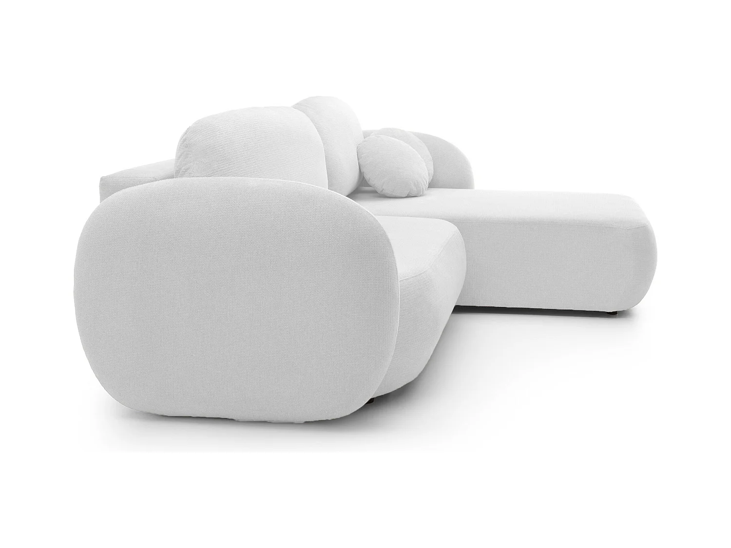 Canapé d'Angle OLIO L-Form avec Lit 138x210cm Coffre et Coussins Amovibles – Droite 248x174x86cm ASHE