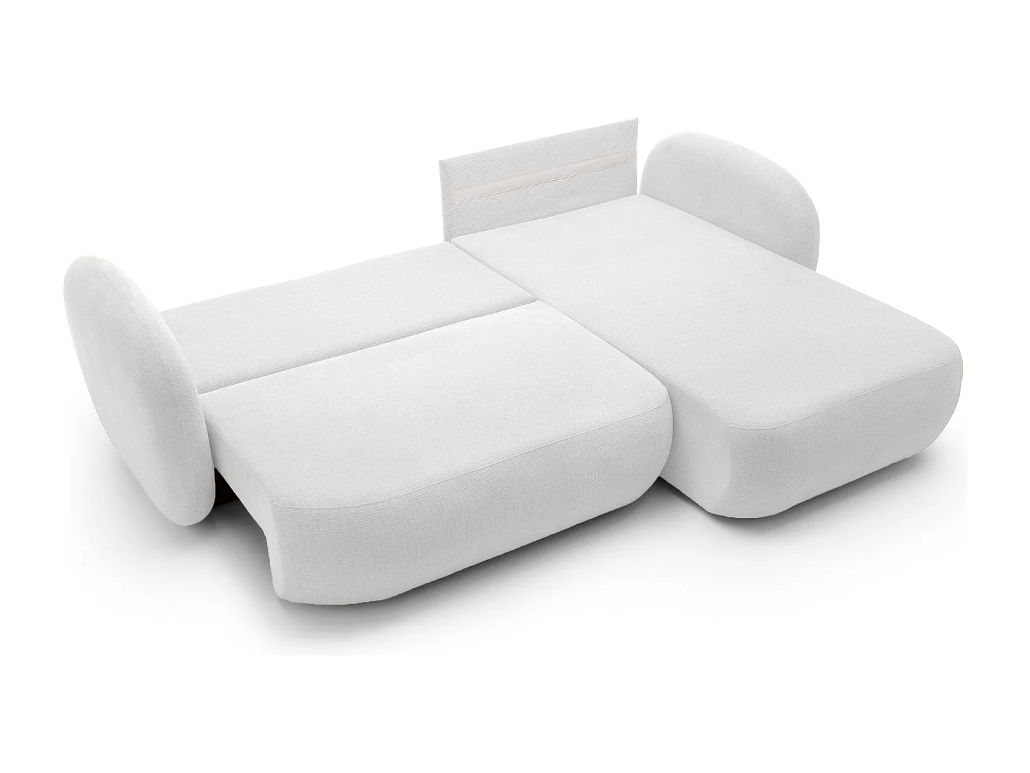 Canapé d'Angle OLIO L-Form avec Lit 138x210cm Coffre et Coussins Amovibles – Droite 248x174x86cm ASHE