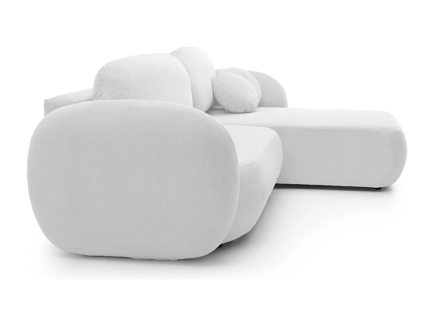 Canapé d'Angle OLIO L-Form avec Lit 138x210cm Coffre et Coussins Amovibles – Droite 248x174x86cm ASHE