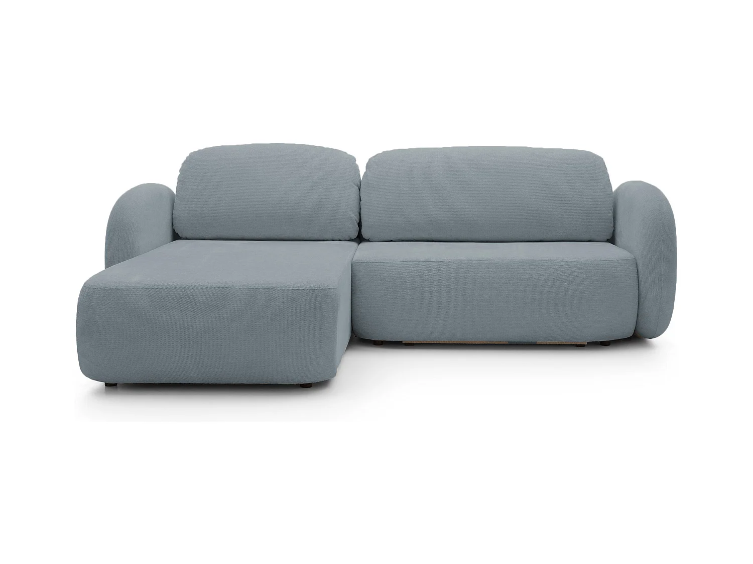 Canapé d'Angle OLIO L-Form avec Lit 138x210cm Coffre et Coussins Amovibles – Gauche 248x174x86cm GRIS FONCÉ