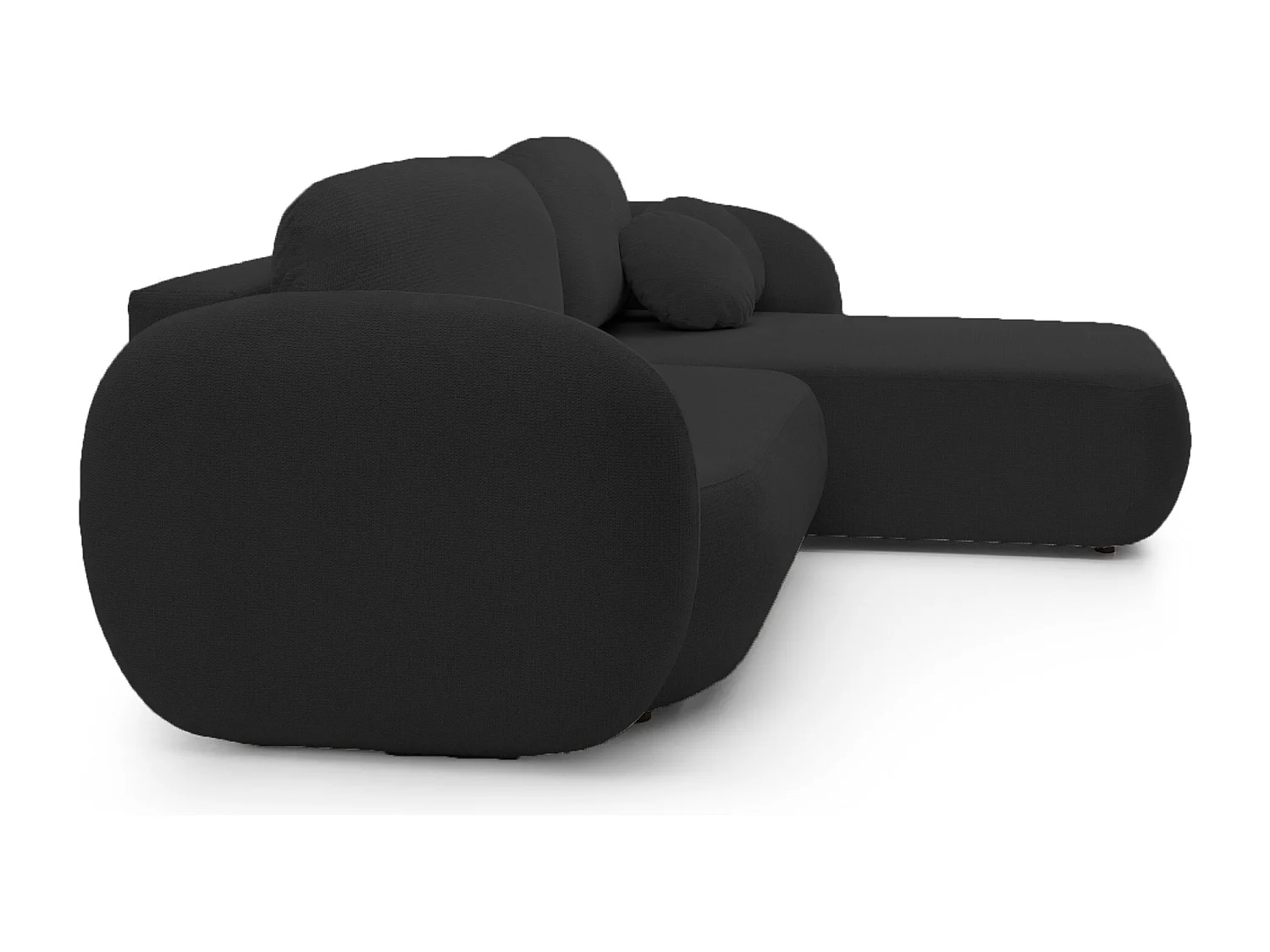 Hoekbank OLIO L-Form met Bed 138x210cm Lade en Verwijderbare Kussens – Rechts 248x174x86cm GRIJS