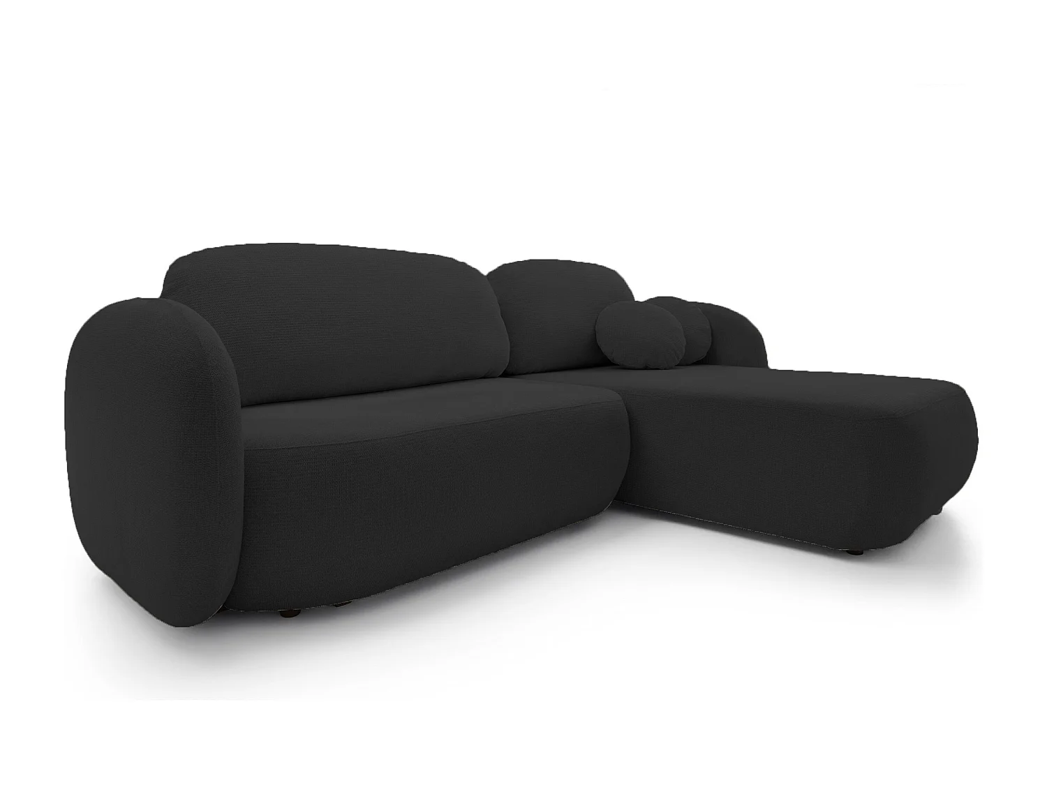 Hoekbank OLIO L-Form met Bed 138x210cm Lade en Verwijderbare Kussens – Rechts 248x174x86cm GRIJS