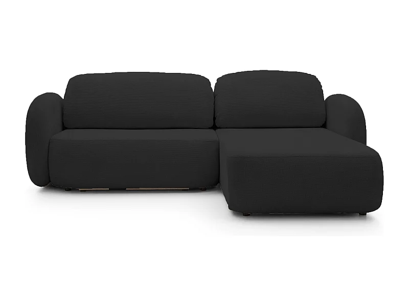 Hoekbank OLIO L-Form met Bed 138x210cm Lade en Verwijderbare Kussens – Rechts 248x174x86cm GRIJS