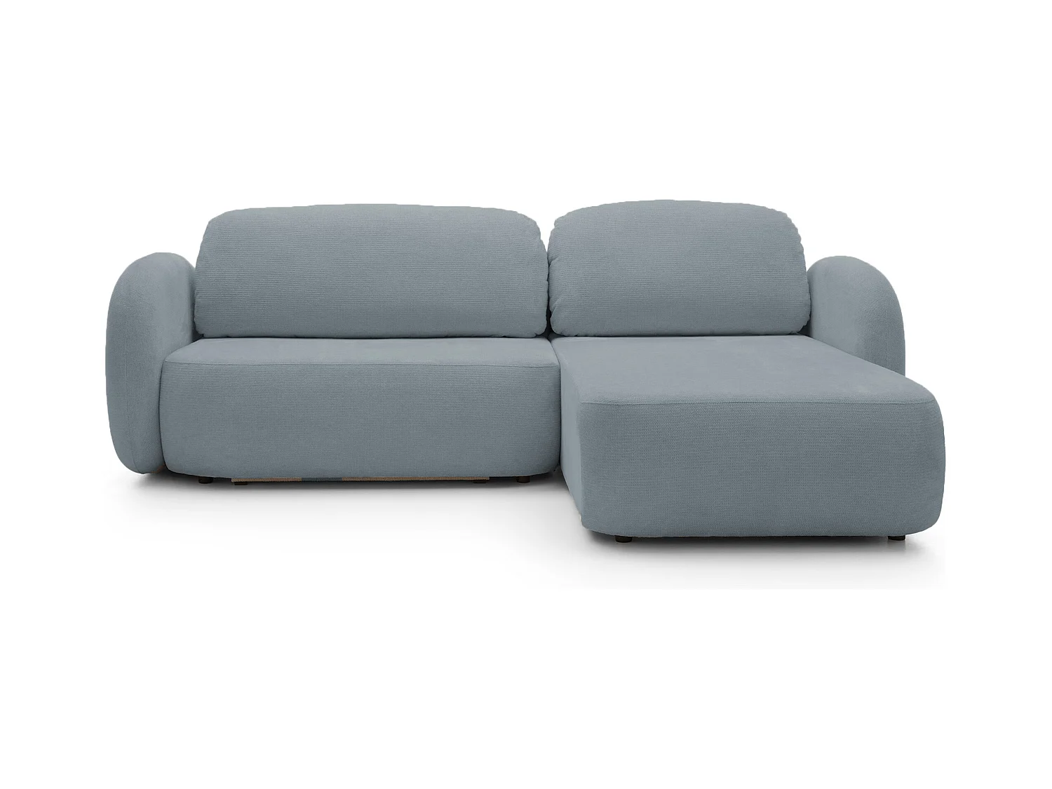 Canapé d'Angle OLIO L-Form avec Lit 138x210cm Coffre et Coussins Amovibles – Droite 248x174x86cm GRIS FONCÉ