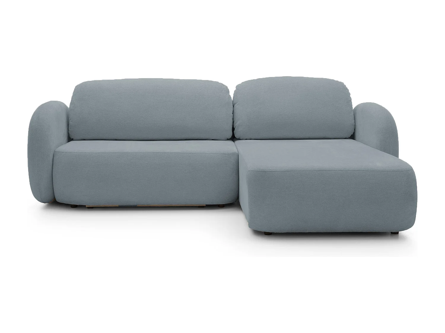 Hoekbank OLIO L-Form met Bed 138x210cm Lade en Verwijderbare Kussens – Rechts 248x174x86cm DONKERGRIJS