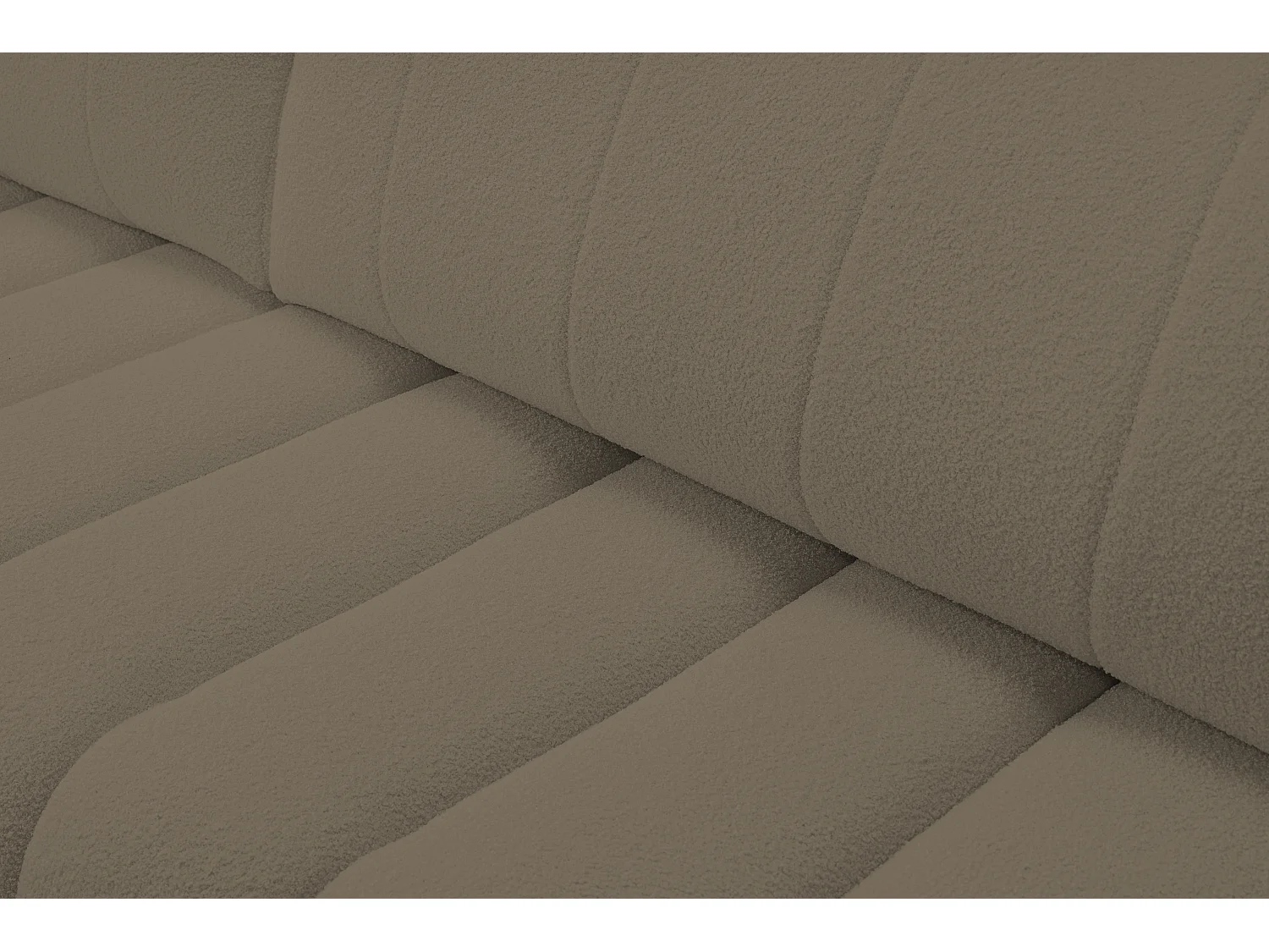 Canapé avec fonction lit et coffre de rangement, rembourrage confortable, tissu, coussins décoratifs, côté droit, 276x88x176 cm, marron clair