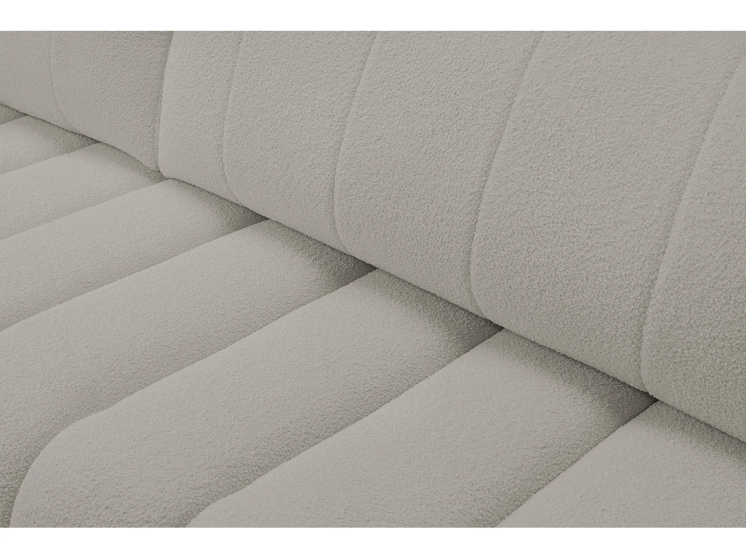 Bank met slaapfunctie en opbergdoos, comfortabele bekleding, stof, decoratieve kussens, rechterzijde, 276x88x176 cm, lichtgrijs