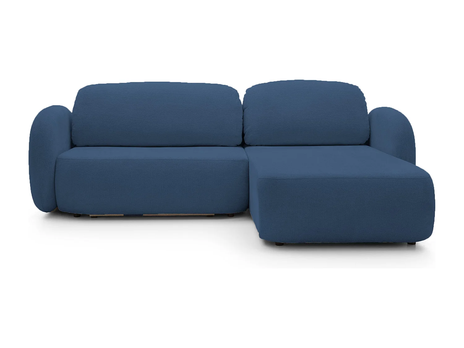 Hoekbank OLIO L-Form met Bed 138x210cm Lade en Verwijderbare Kussens – Rechts 248x174x86cm BLAUW