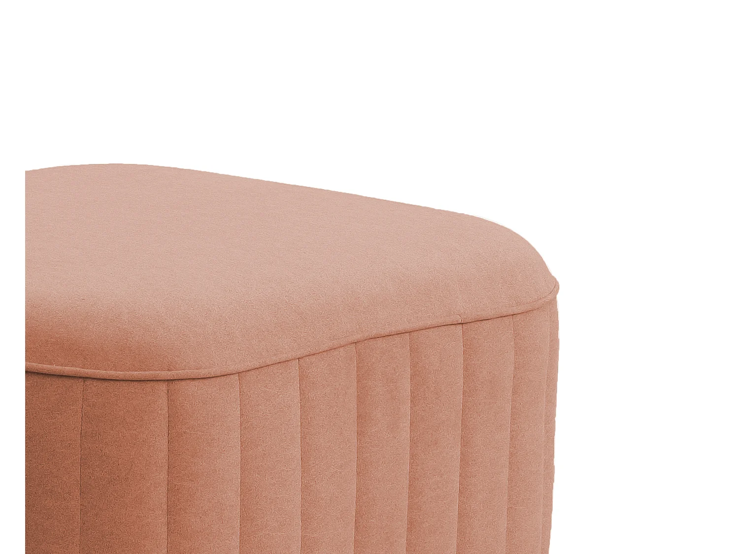 Pouf LAREN - Design moderne, pieds métalliques, tapisserie de haute qualité, pouf de siège, repose-pieds 60x60x41cm ROSE