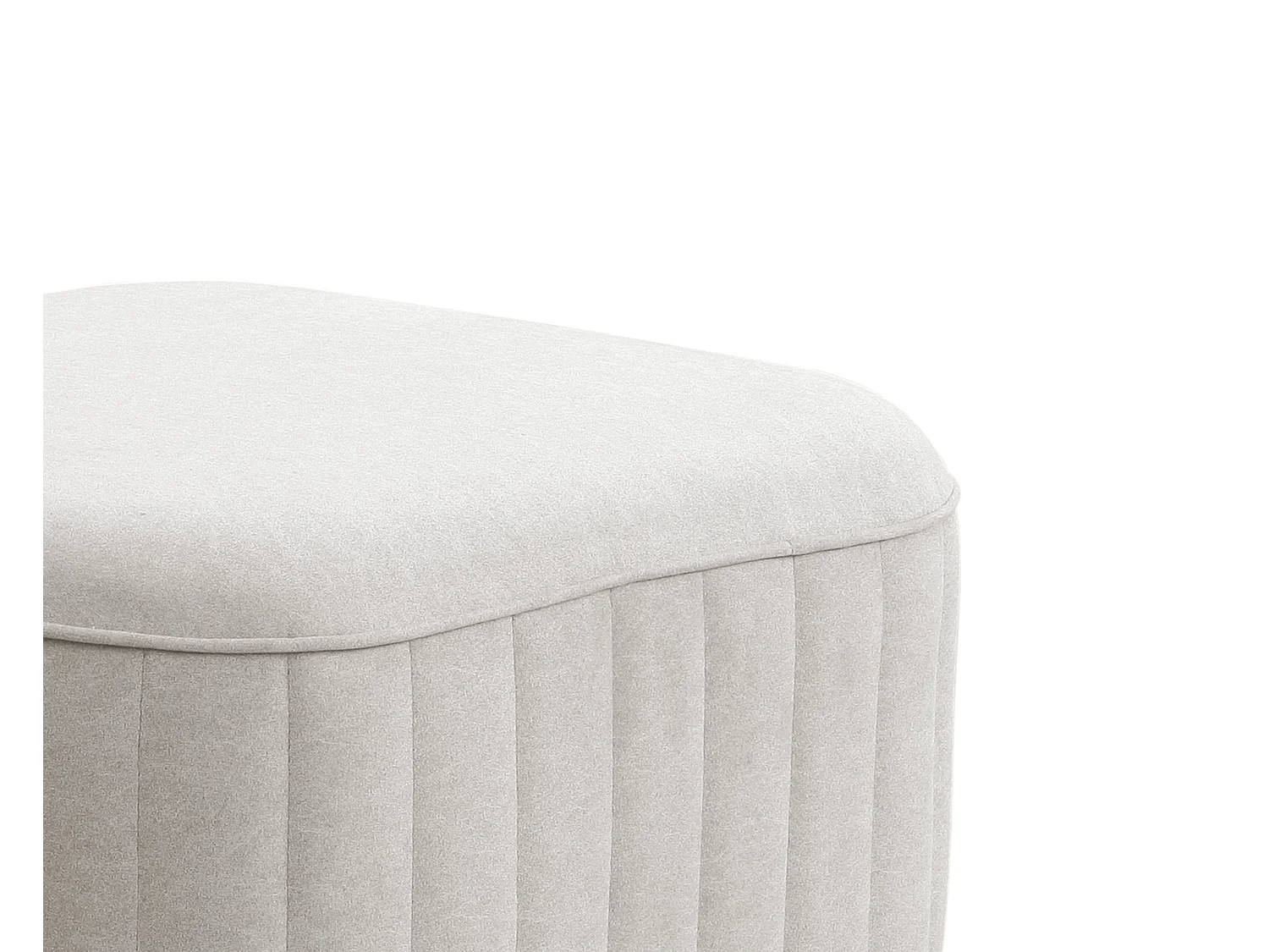 Pouf LAREN - Design moderne, pieds métalliques, tapisserie de haute qualité, pouf de siège, repose-pieds 60x60x41cm ECRU
