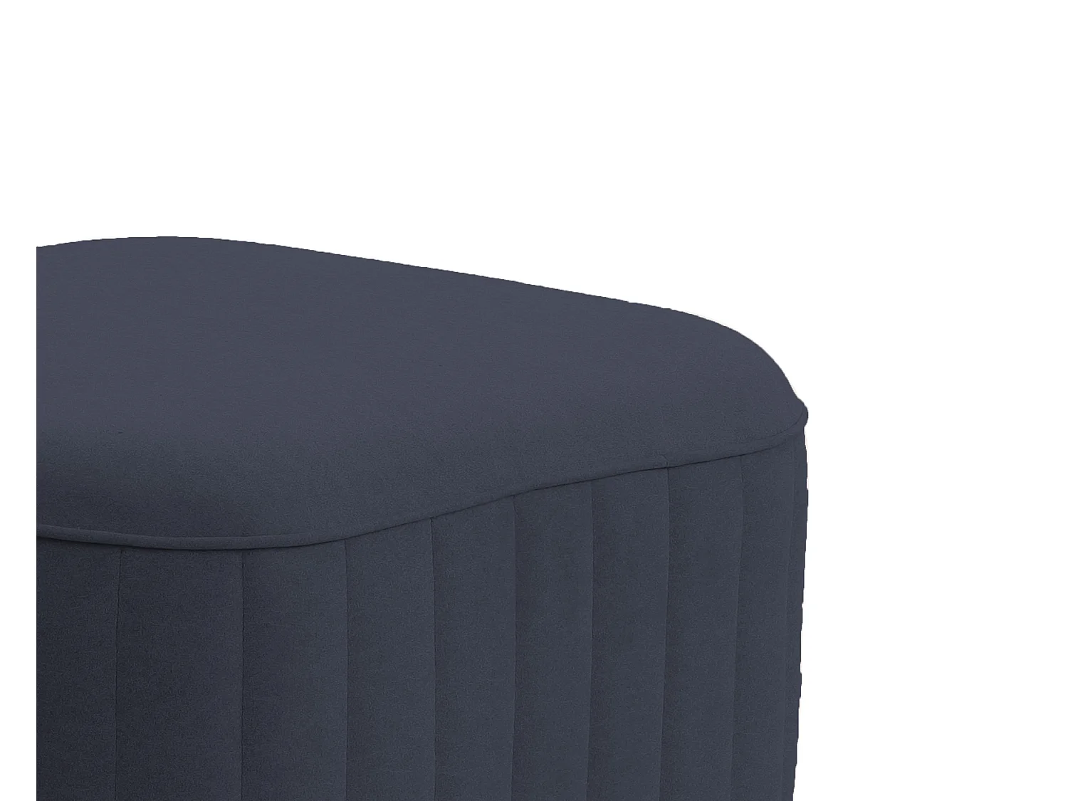 Pouf LAREN - Modernes Design, Metallfüße, hochwertige Polsterung, Sitzpouf, Fußstütze 60x60x41cm NAVYBLAU