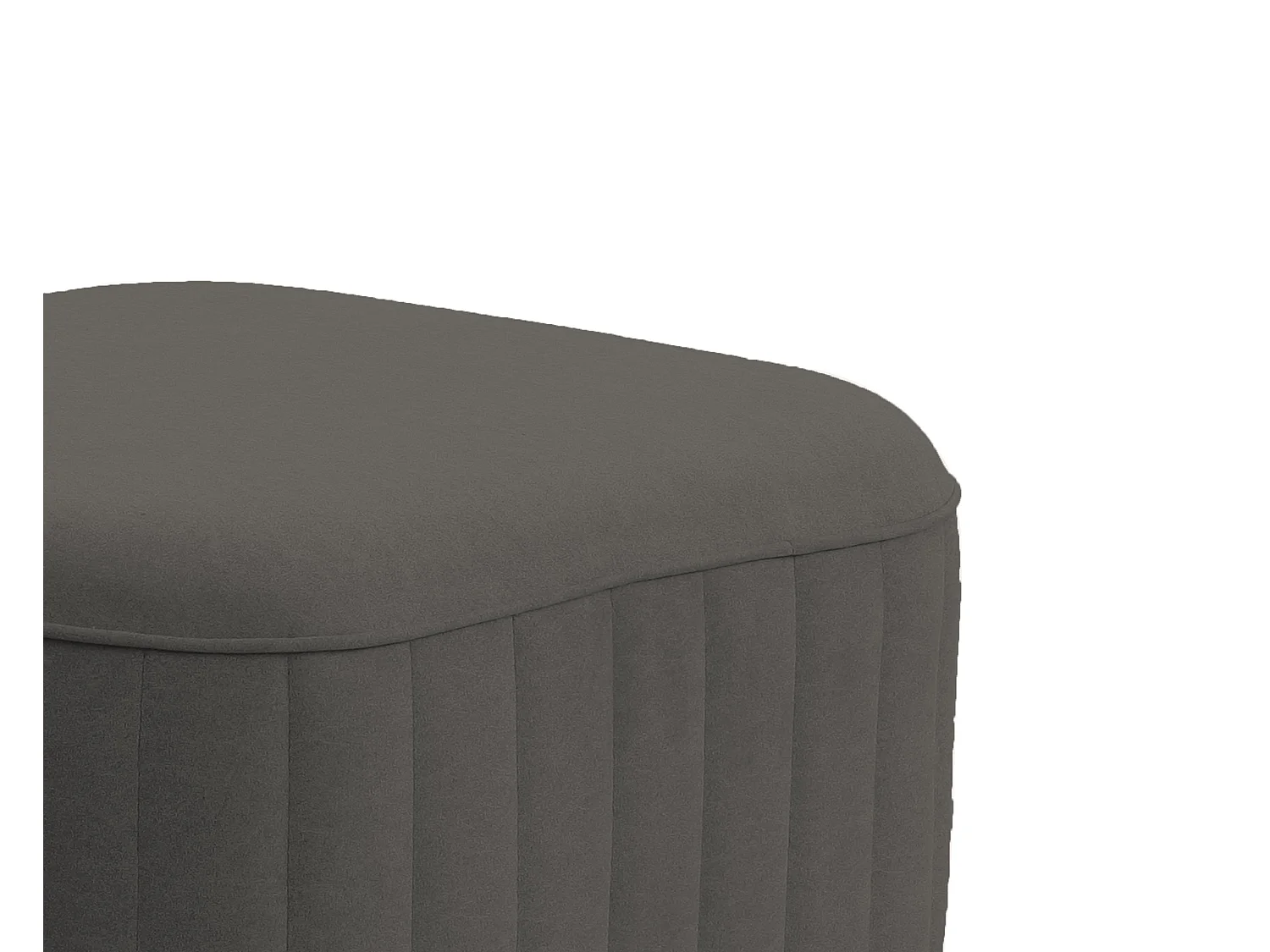 Pouf LAREN - Design moderne, pieds métalliques, tapisserie de haute qualité, pouf de siège, repose-pieds 60x60x41cm GRIS FONCÉ