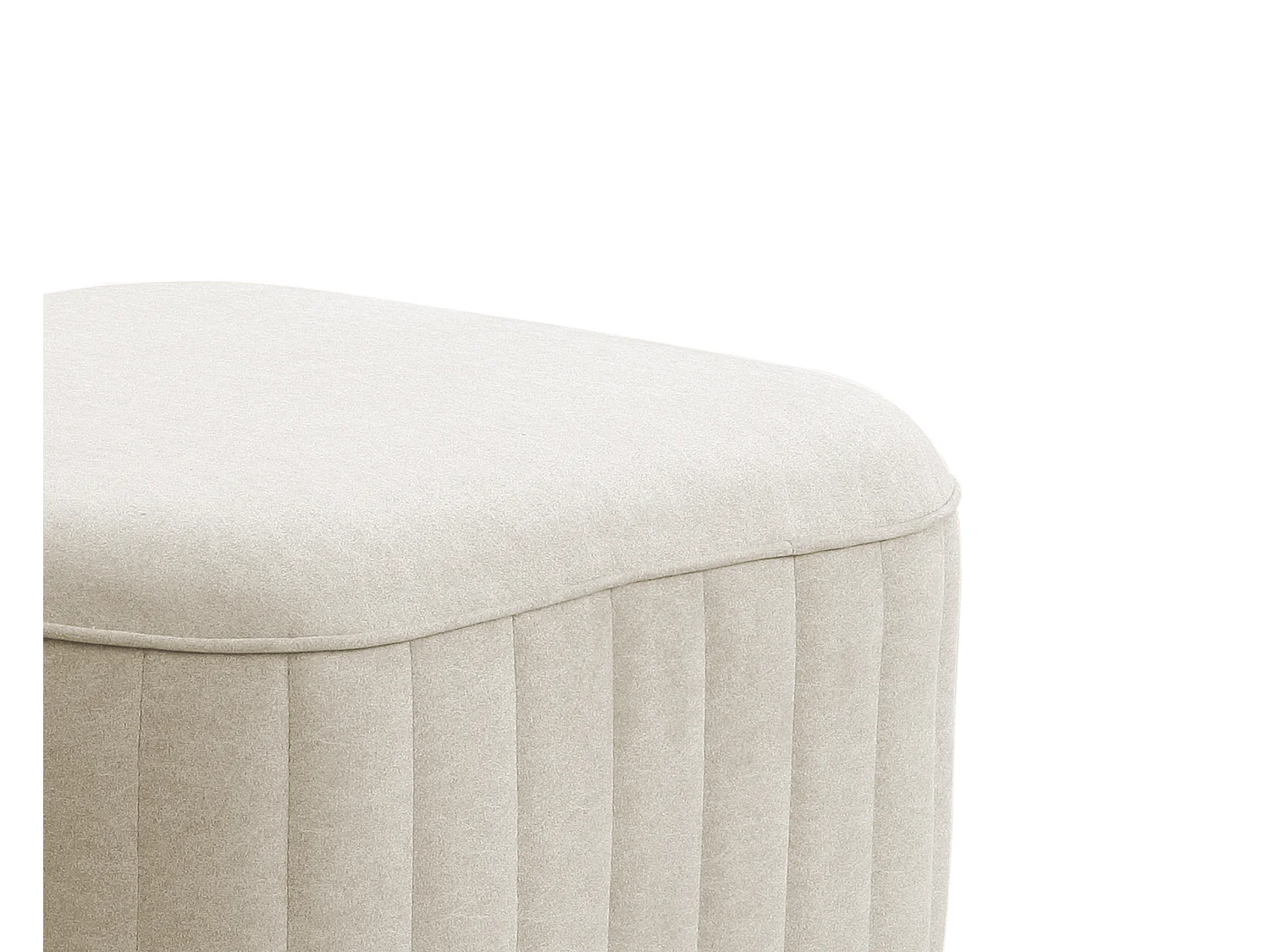 Pouf LAREN - Modernes Design, Metallfüße, hochwertige Polsterung, Sitzpouf, Fußstütze 60x60x41cm CREME