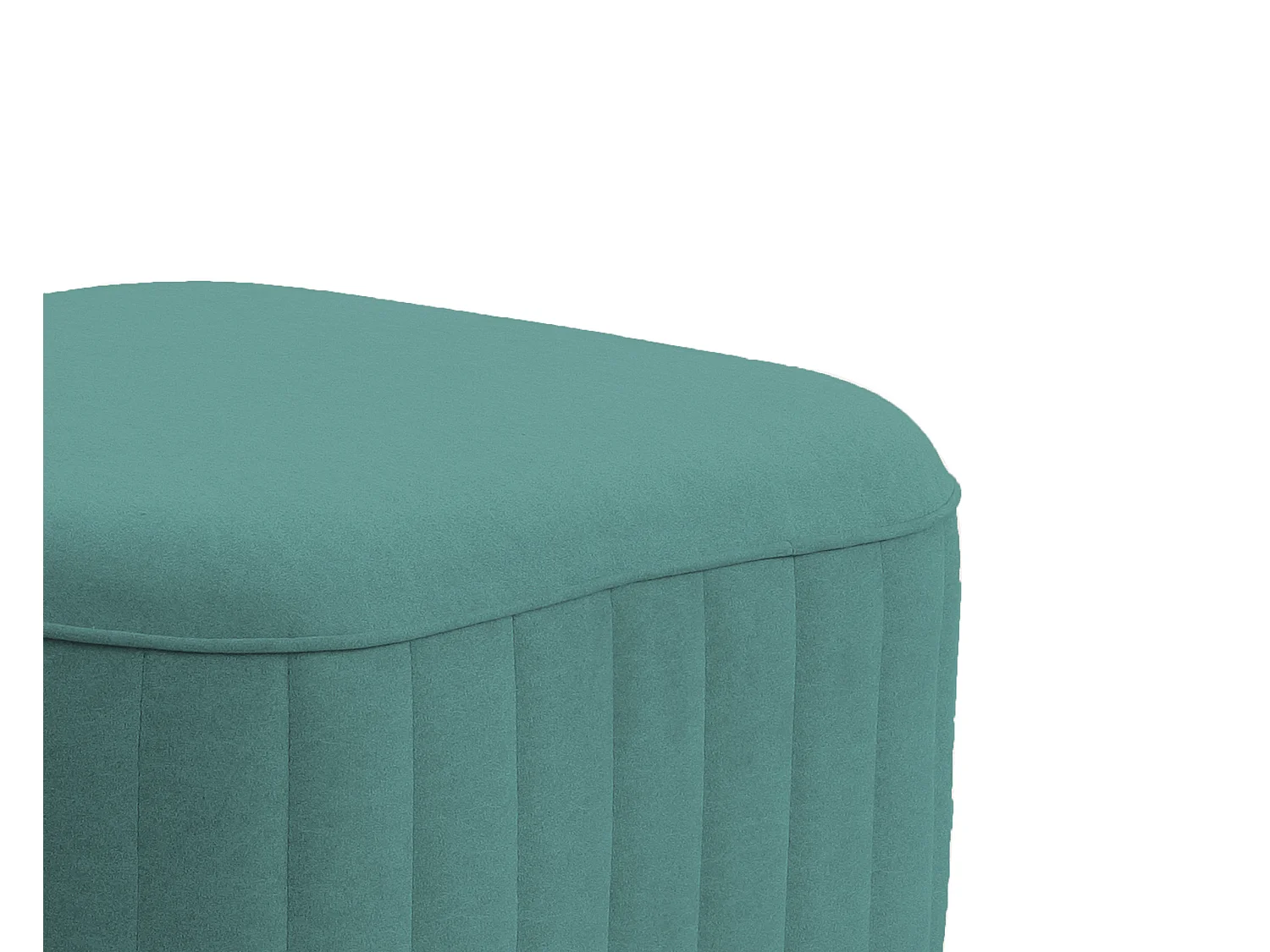 LAREN Poef - Modern design, metalen poten, hoogwaardige bekleding, zitpoef, voetenbankje 60x60x41cm TURKOISE