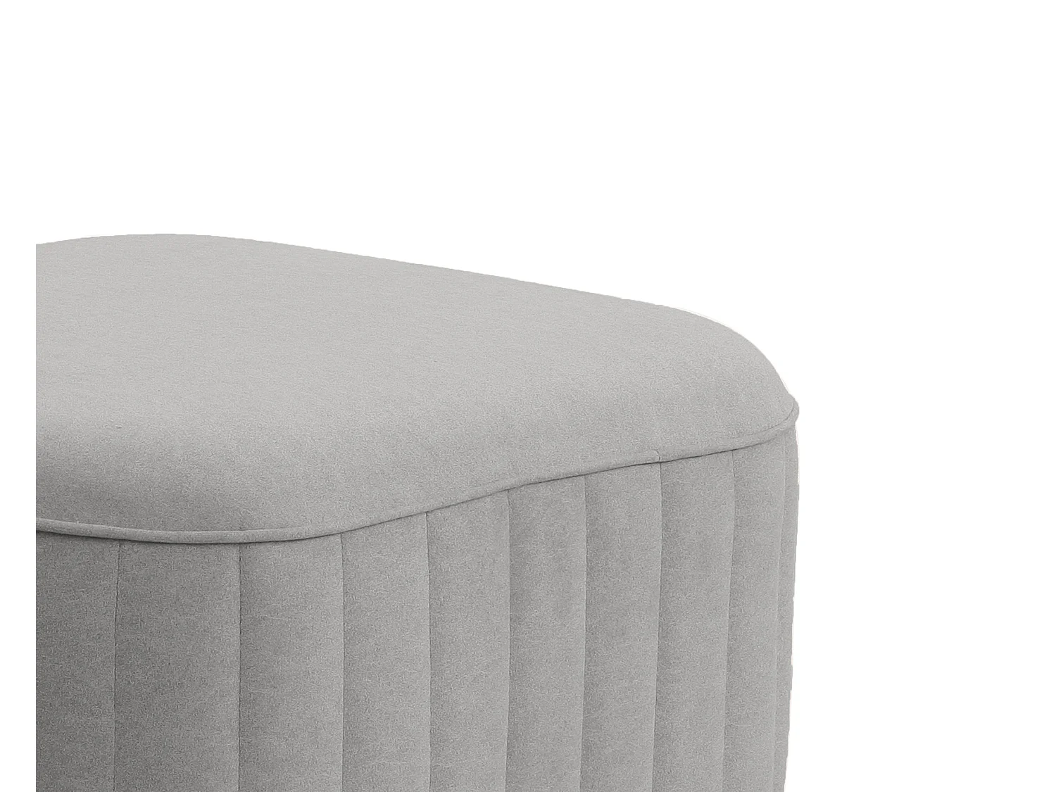 Pouf LAREN - Design moderne, pieds métalliques, tapisserie de haute qualité, pouf de siège, repose-pieds 60x60x41cm GRIS CLAIR