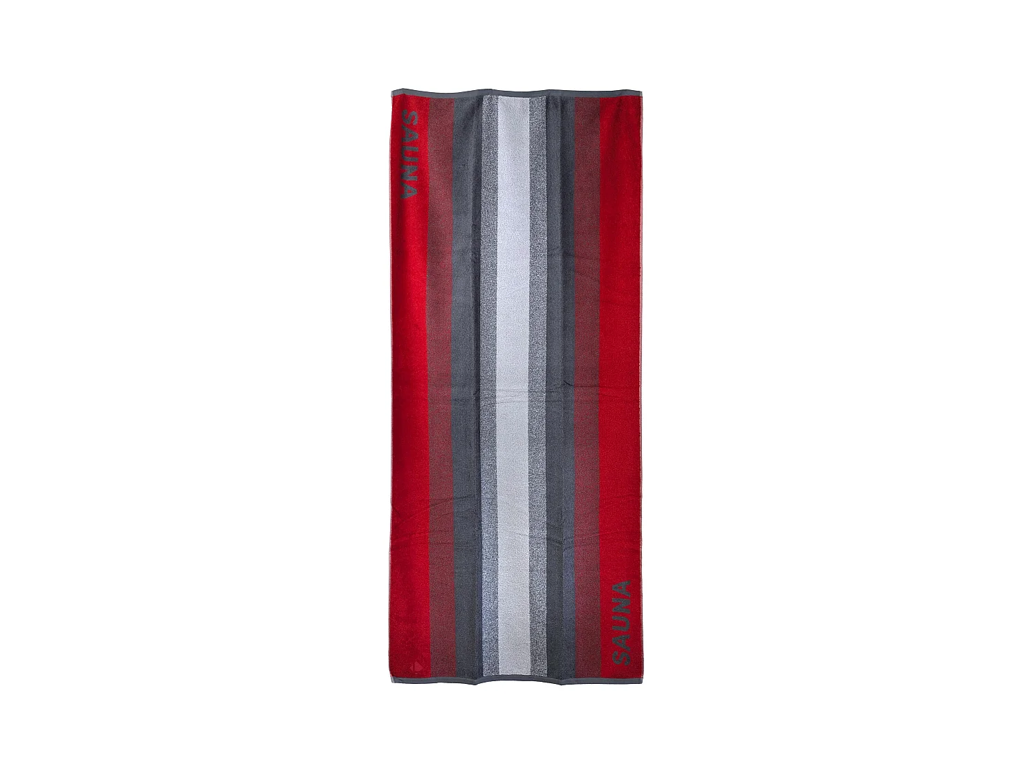 Drap de sauna 85x200 cm pur coton collection SAUNA à rayures rouge