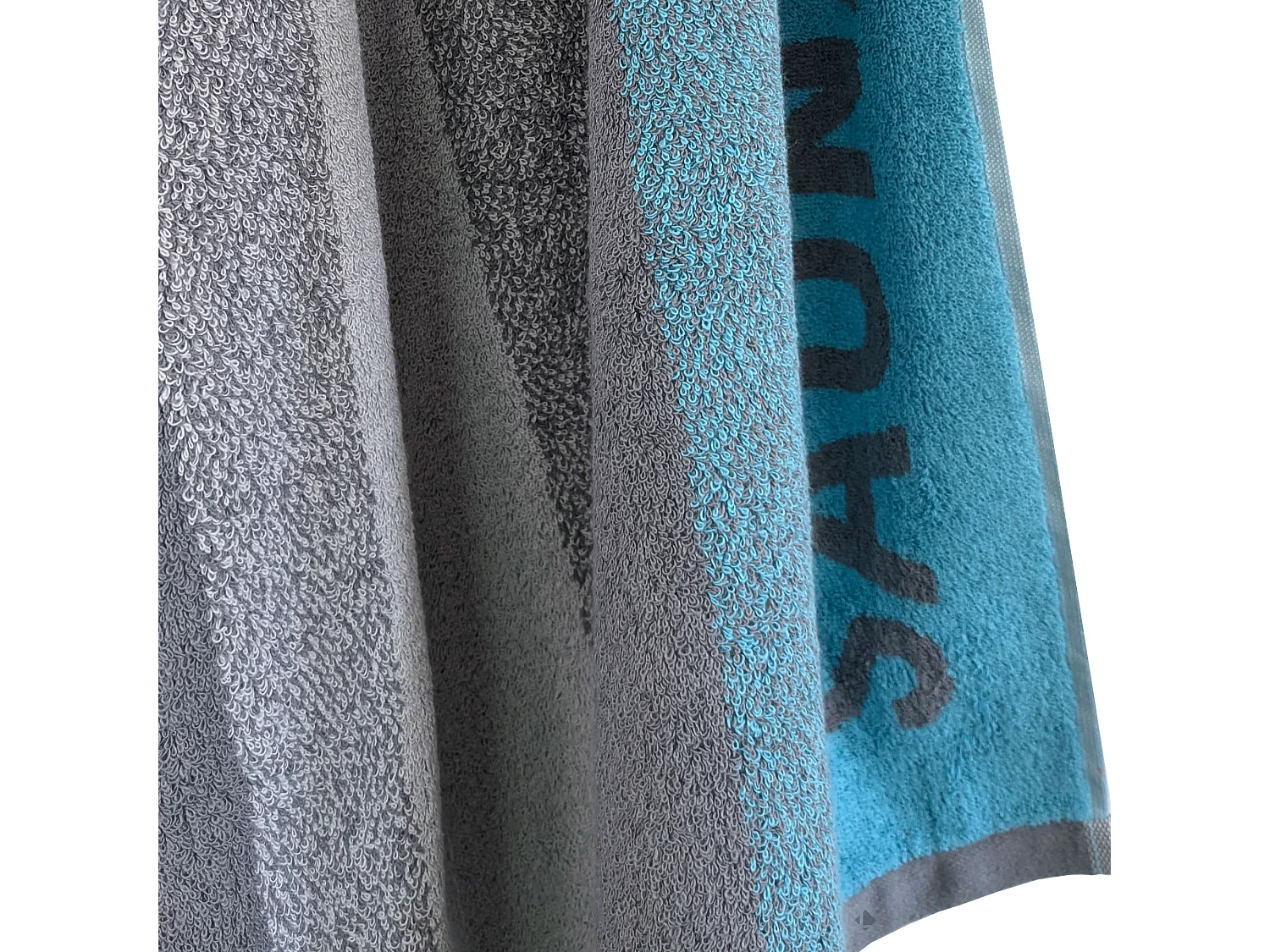 Drap de sauna 85x200 cm pur coton collection SAUNA à rayures bleu