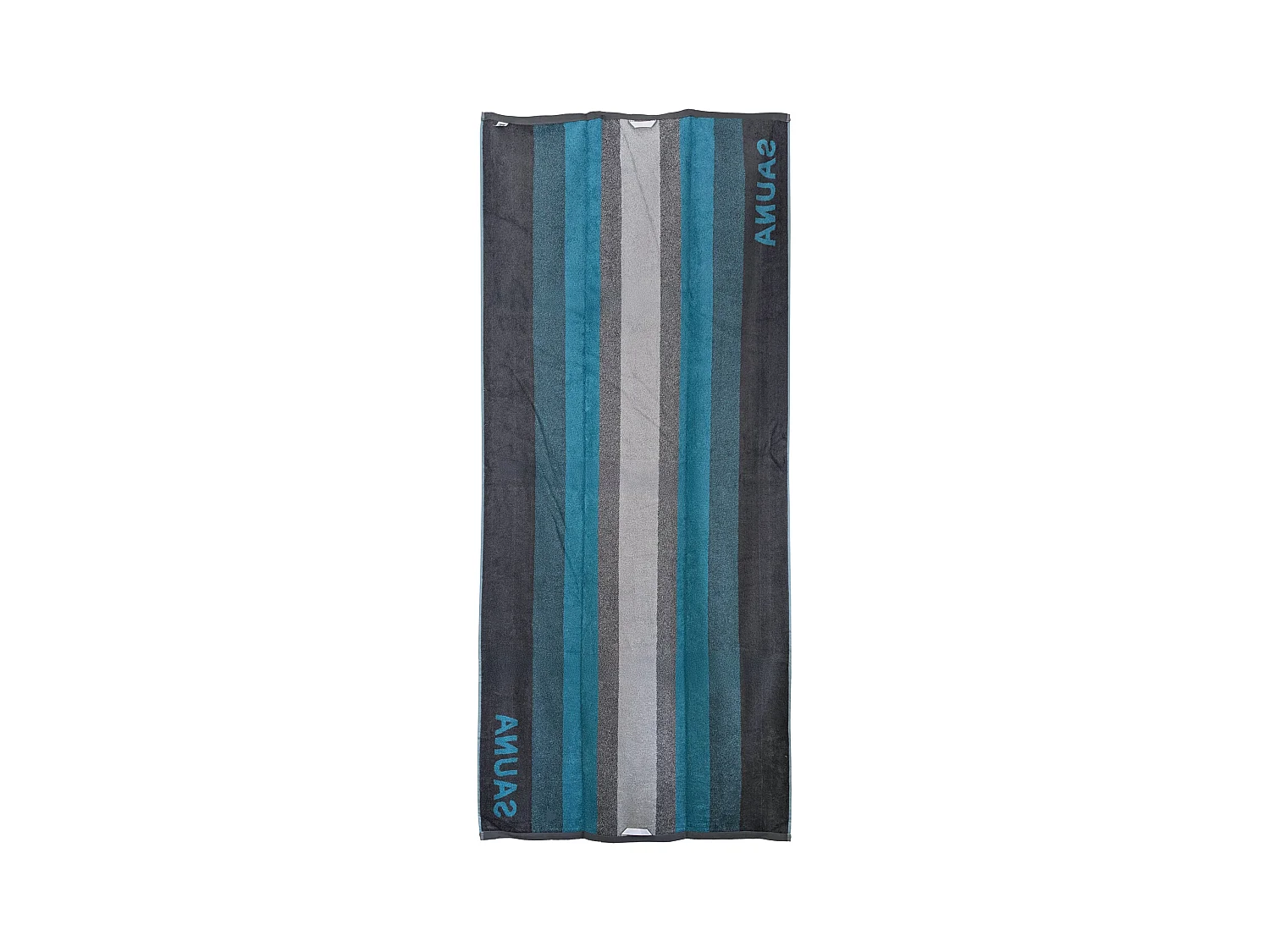 Drap de sauna 85x200 cm pur coton collection SAUNA à rayures bleu