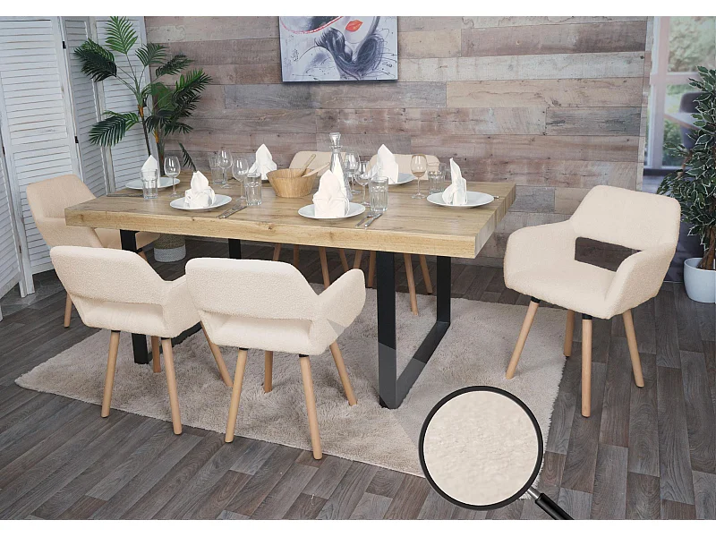 Eetkamerstoel MCW-A50 II (set van 6),  beige